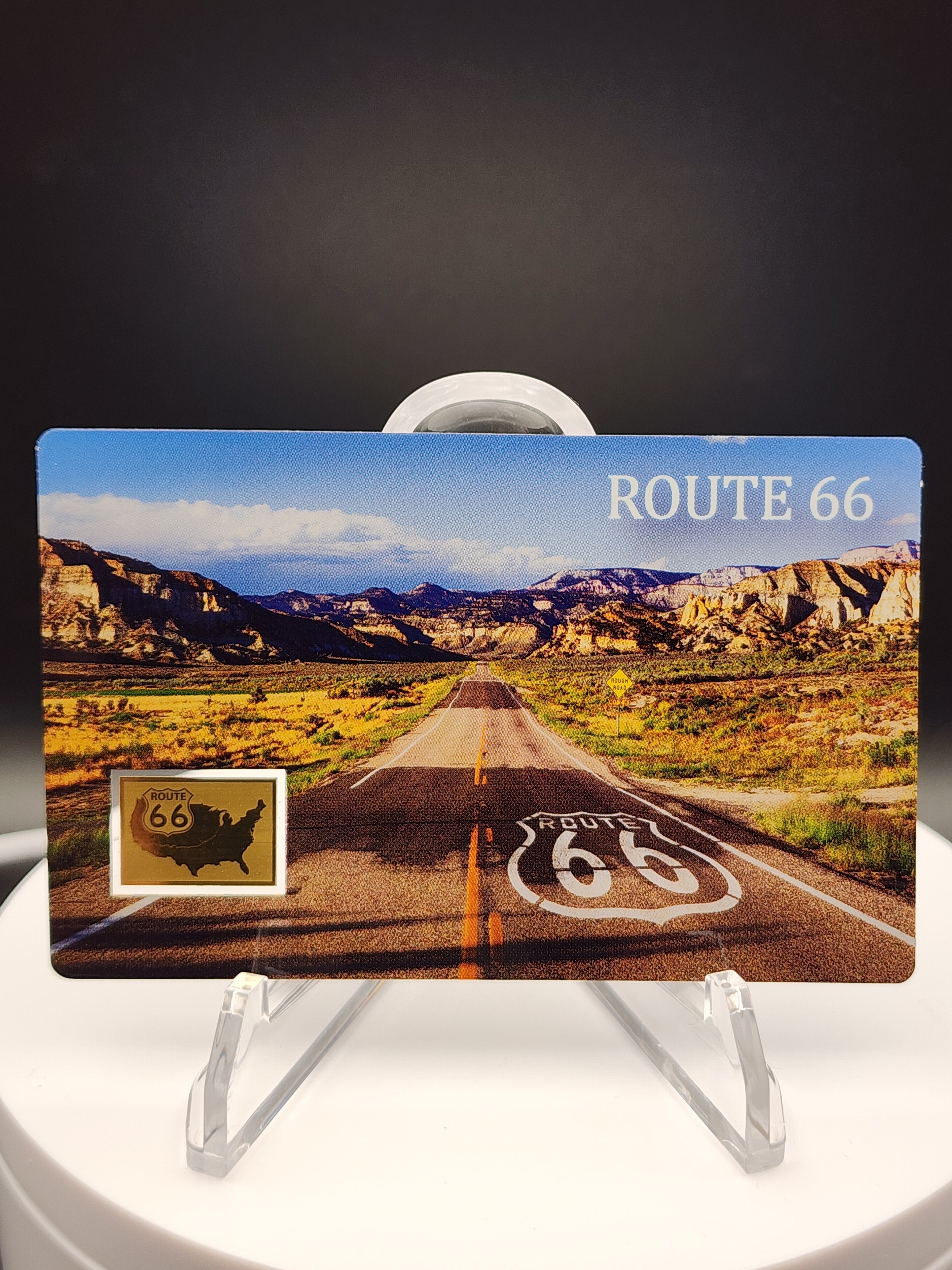 Route 66 1/1000 oz Gold Bar Carded w/ COA