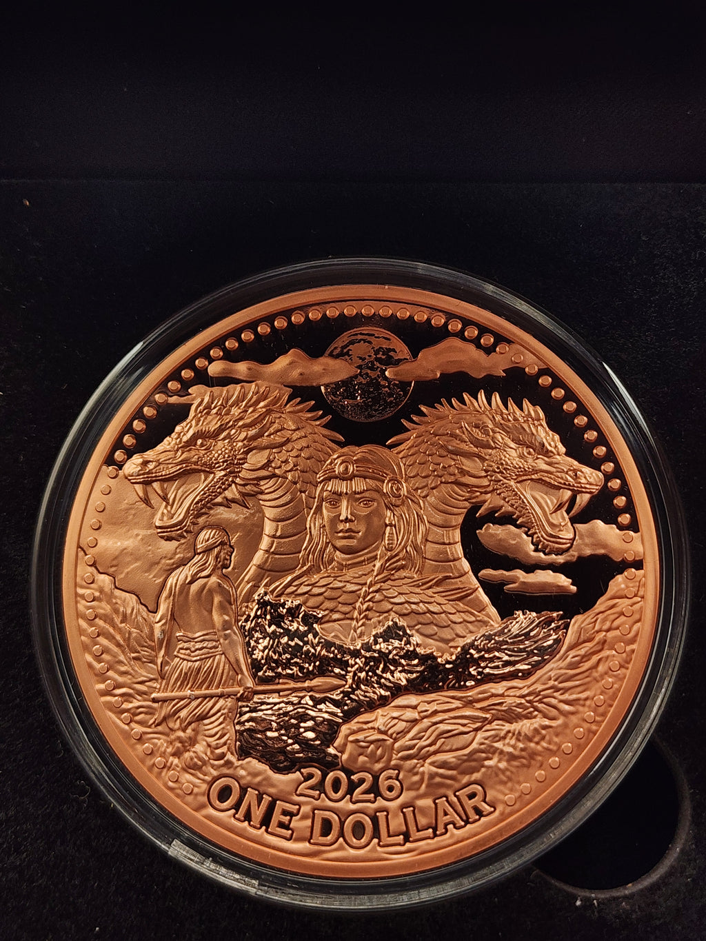 2026 Mesa Grande Sisiutl Sea Serpent Proof 5 oz Copper Coin COA