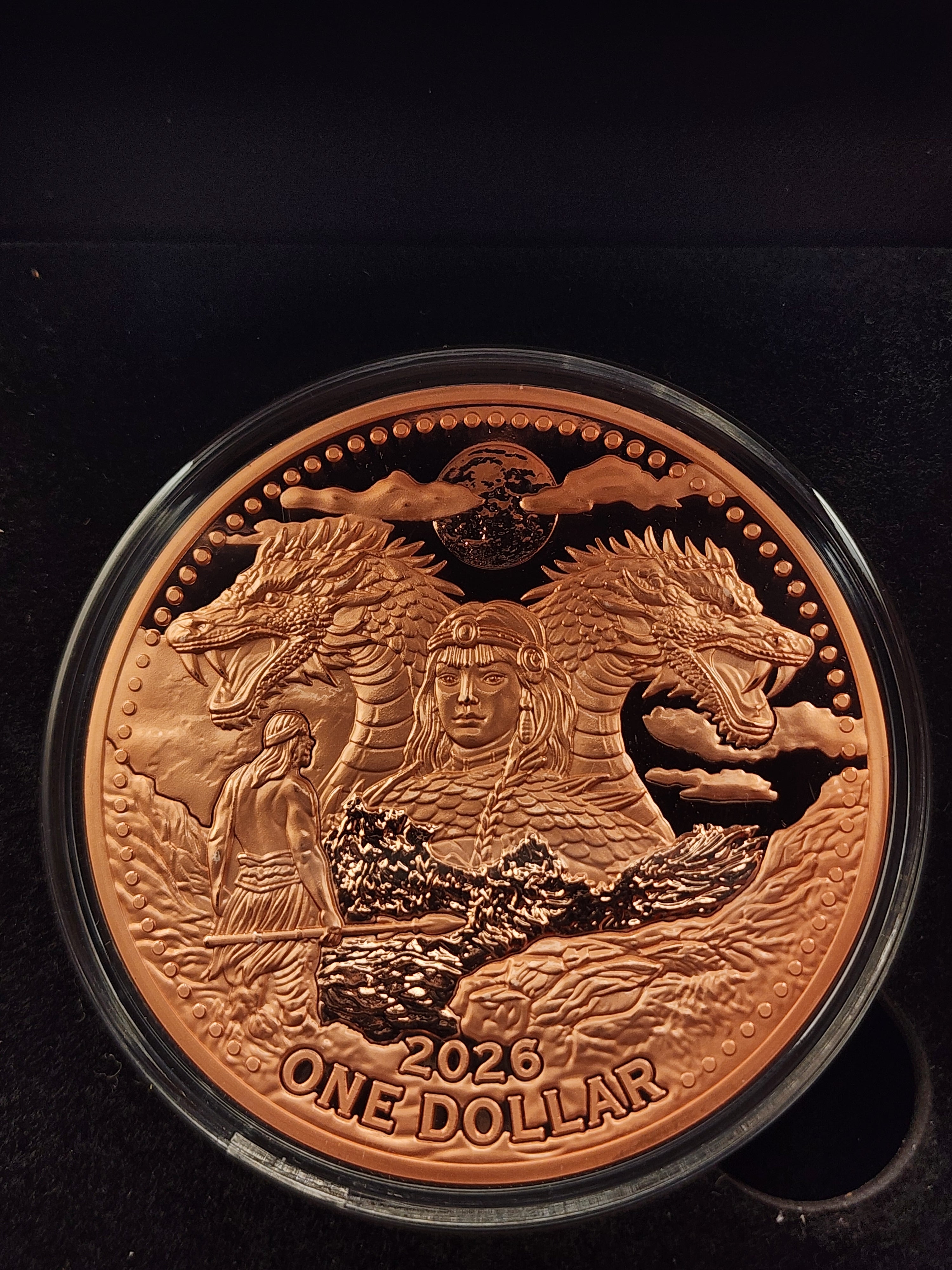2026 Mesa Grande Sisiutl Sea Serpent Proof 5 oz Copper Coin COA