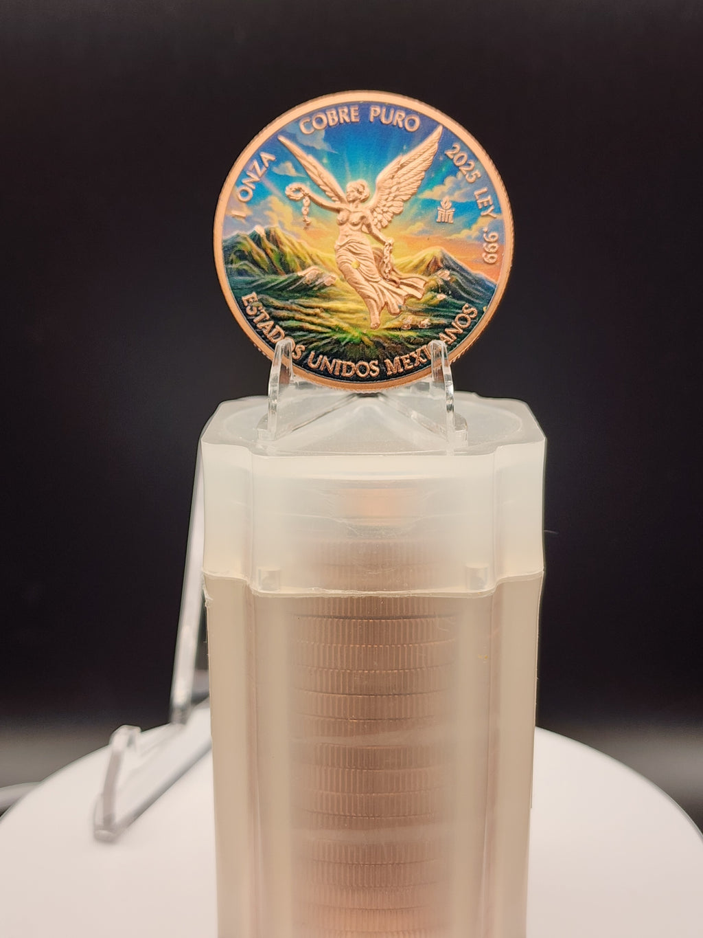 2025 Libertad Famine Colorized 1 Oz Copper Round .999 (Tube Of 20)