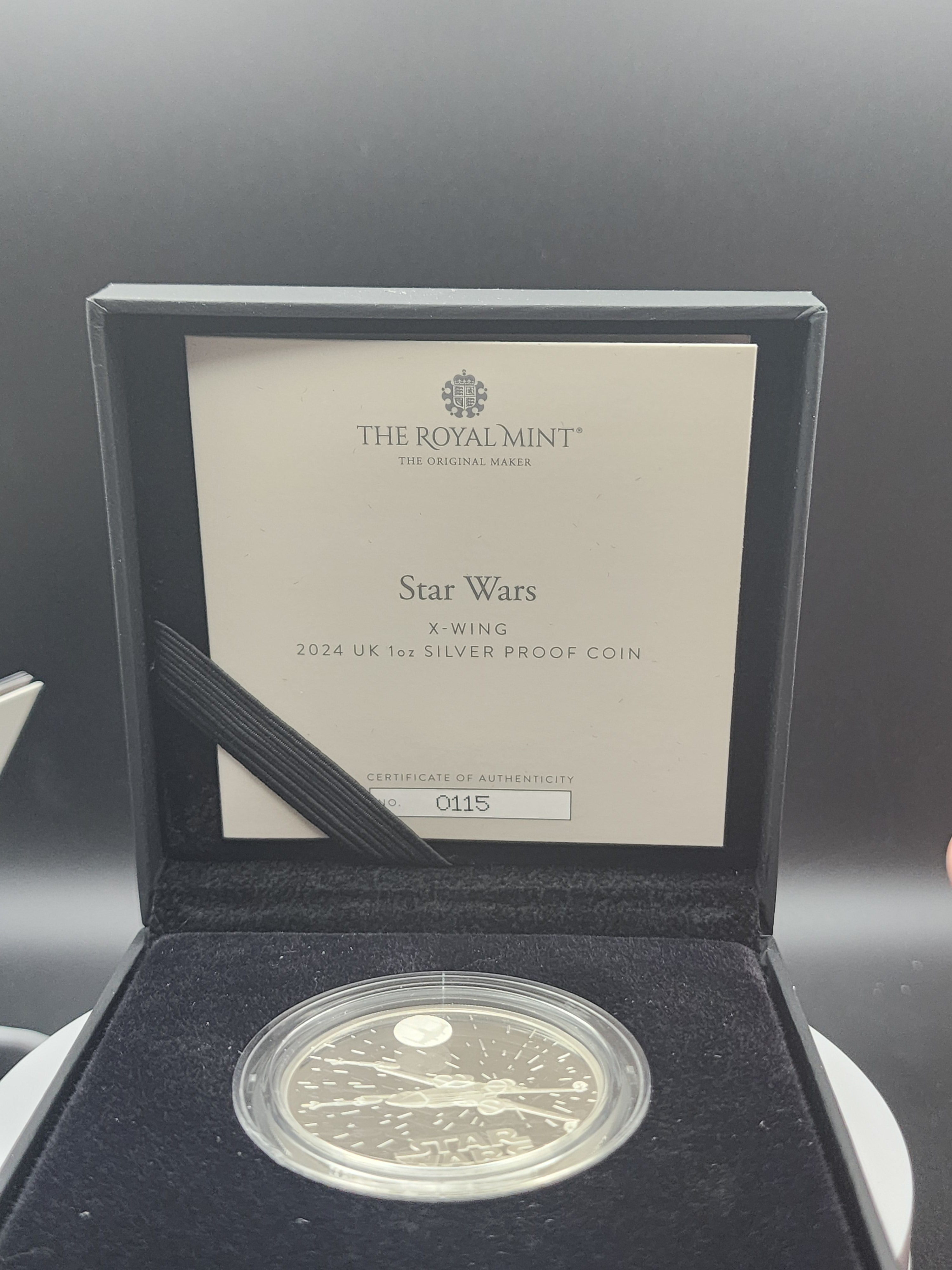 2024 Star Wars X-Wing 1 oz Silver Proof Coin with OGP, Booklet, and COA