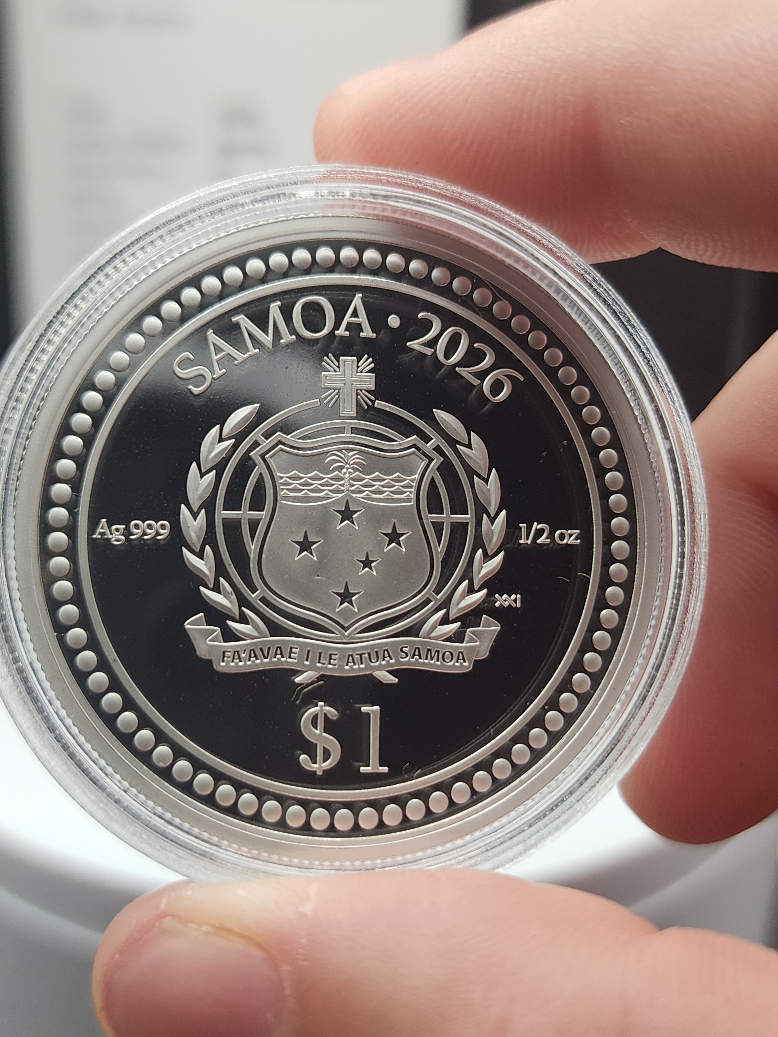 Guardian Angel Little Angels 2026 $1 1/2 oz Pure Silver Proof Coin  Samoa  TWC