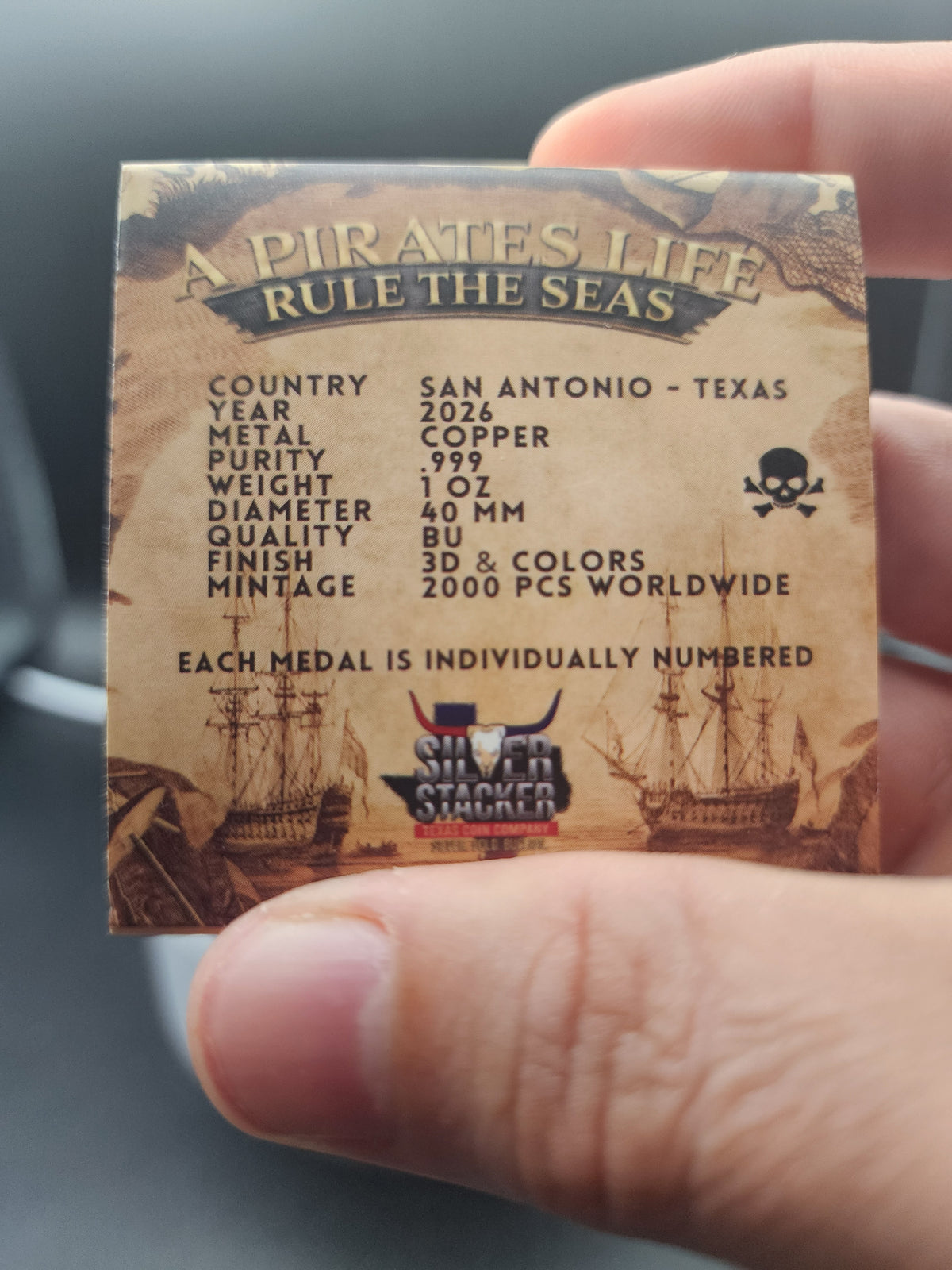 2026 Pirate's Life | Rule the Seas 1 oz Copper Round