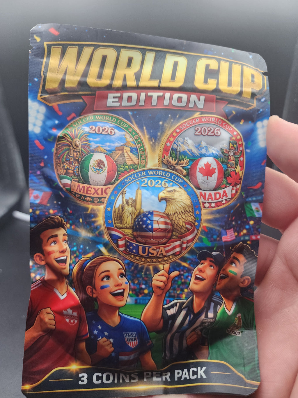 2026 World Cup Mexico, Canada, & USA 1 oz Copper Rounds (3 Versions) Sealed Pack