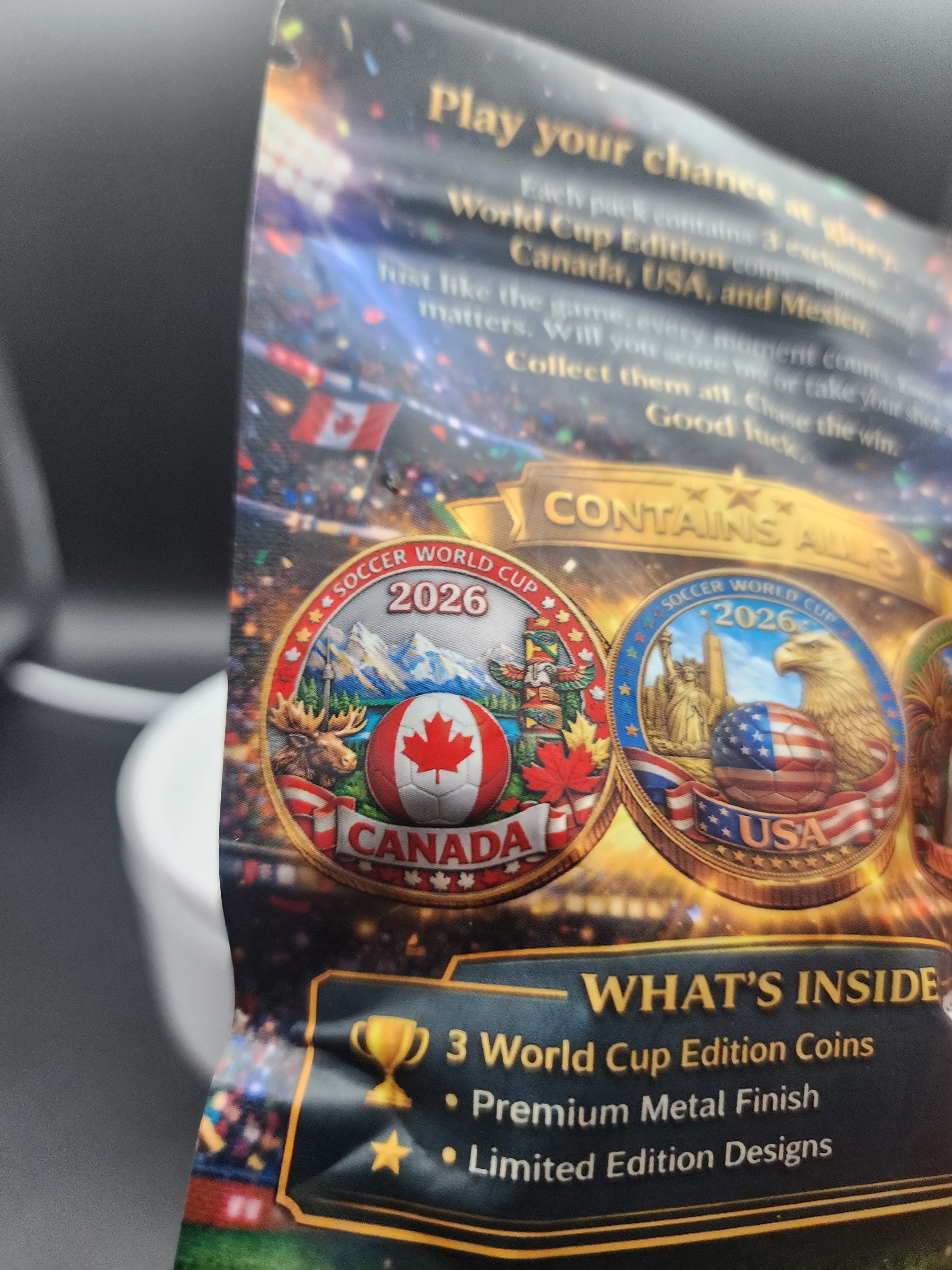 2026 World Cup Mexico, Canada, & USA 1 oz Copper Rounds (3 Versions) Sealed Pack