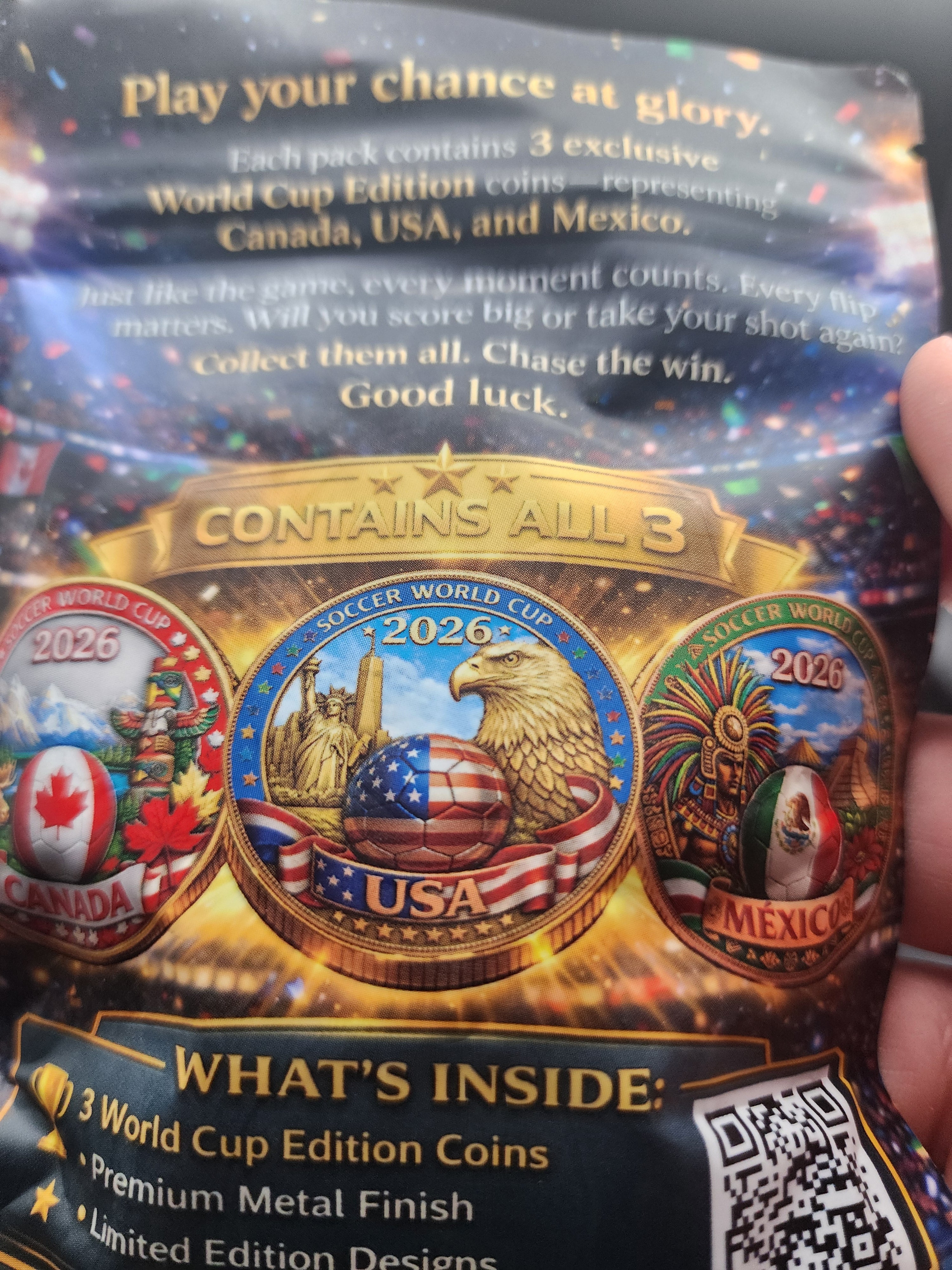 2026 World Cup Mexico, Canada, & USA 1 oz Copper Rounds (3 Versions) Sealed Pack