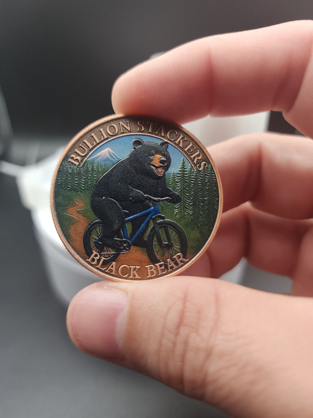 FULL TUBE 1 oz Copper .999 Stackers Bullion Bears - Black Bear