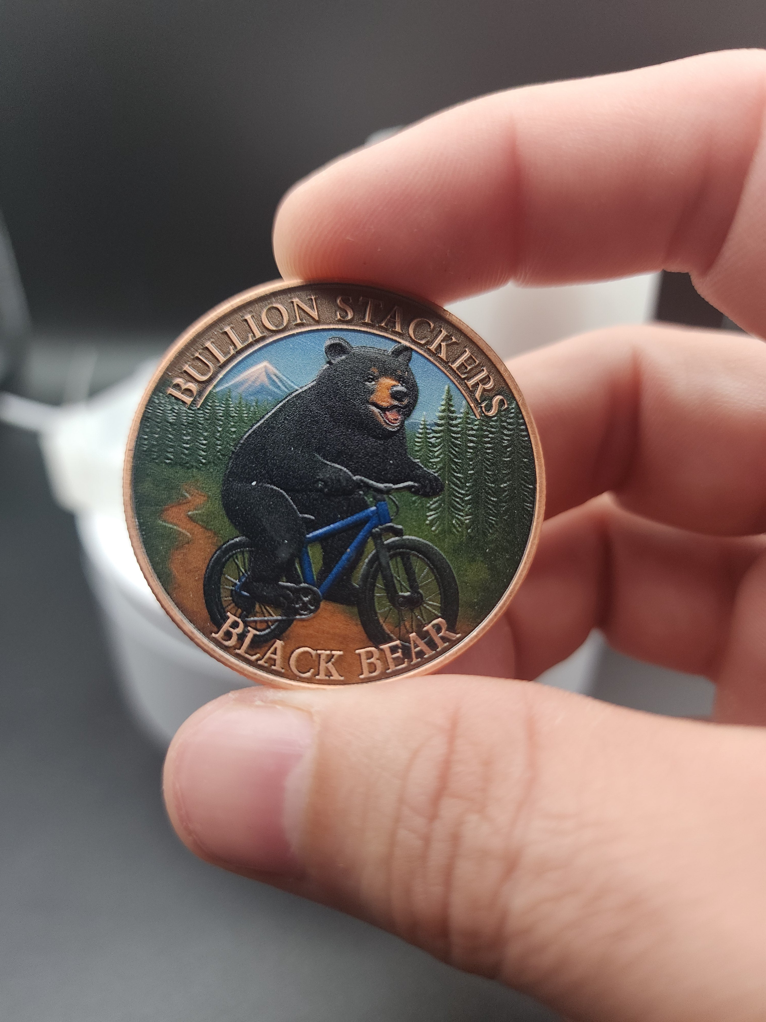 FULL TUBE 1 oz Copper .999 Stackers Bullion Bears - Black Bear