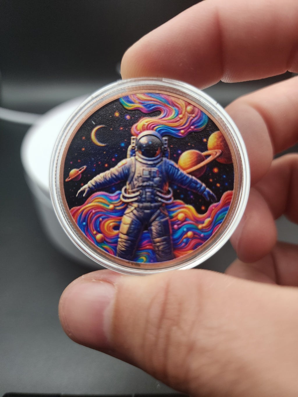 Cosmic Trip HR Colorized 1 oz Copper Round