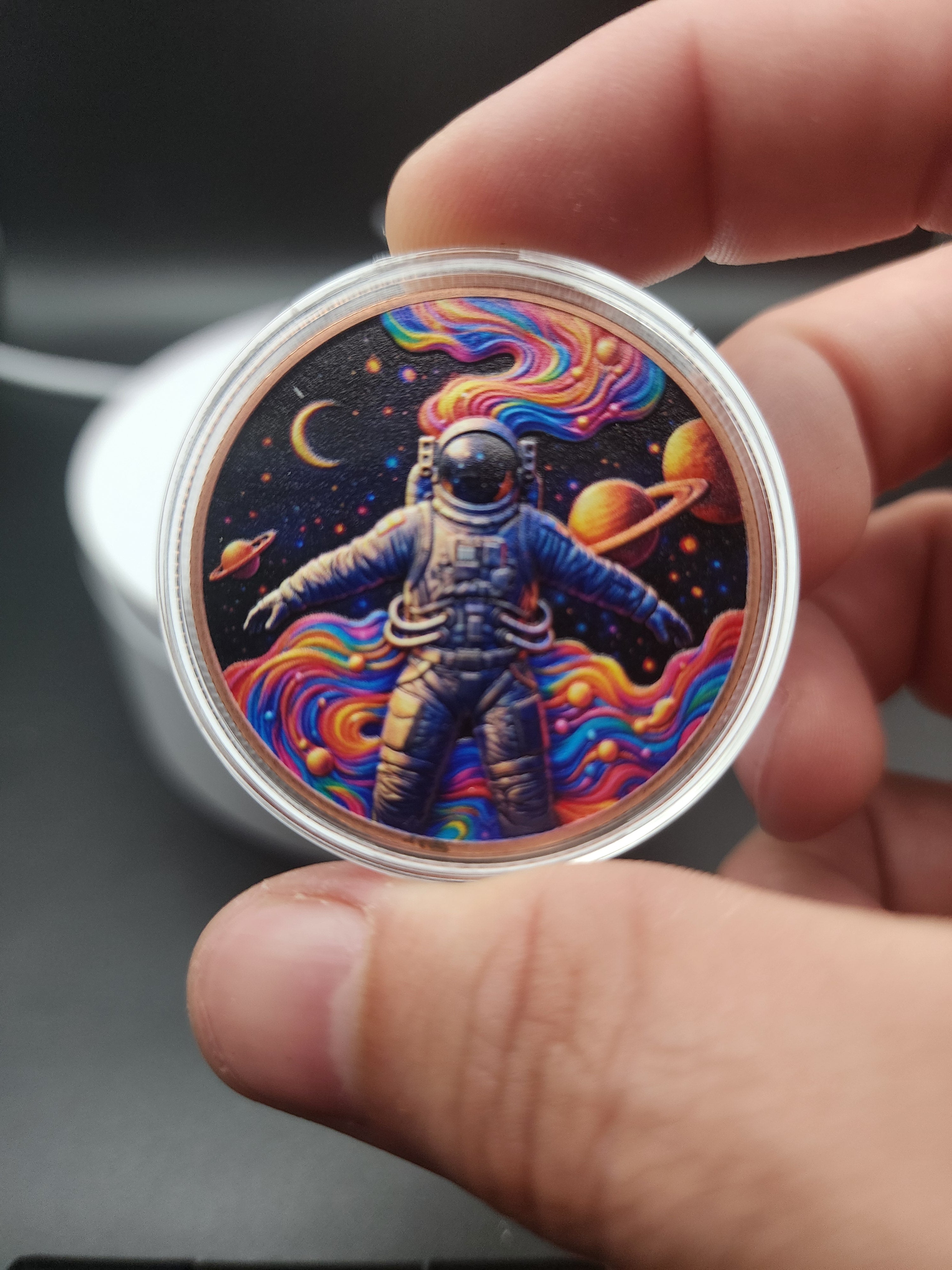 Cosmic Trip HR Colorized 1 oz Copper Round