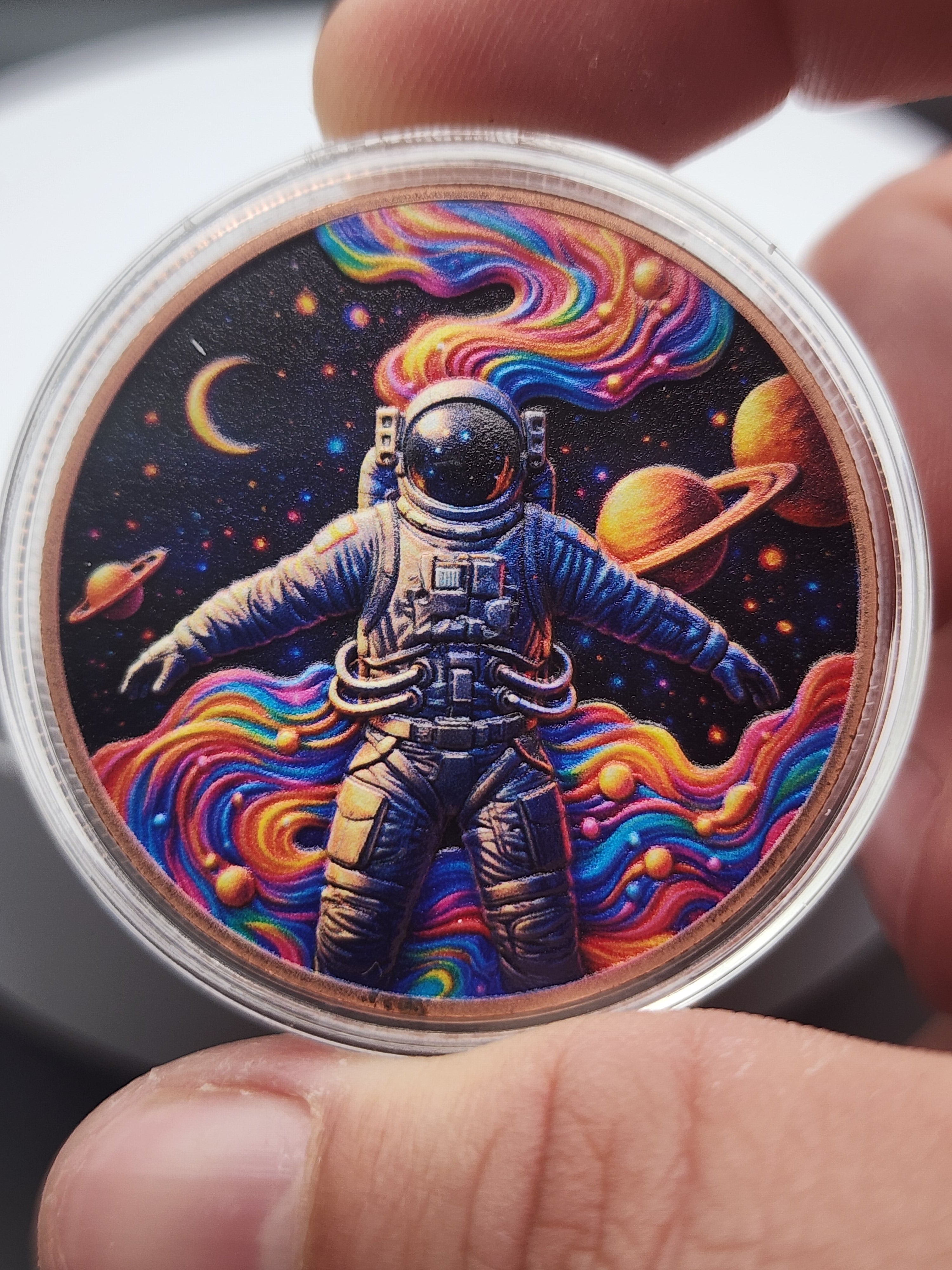 Cosmic Trip HR Colorized 1 oz Copper Round
