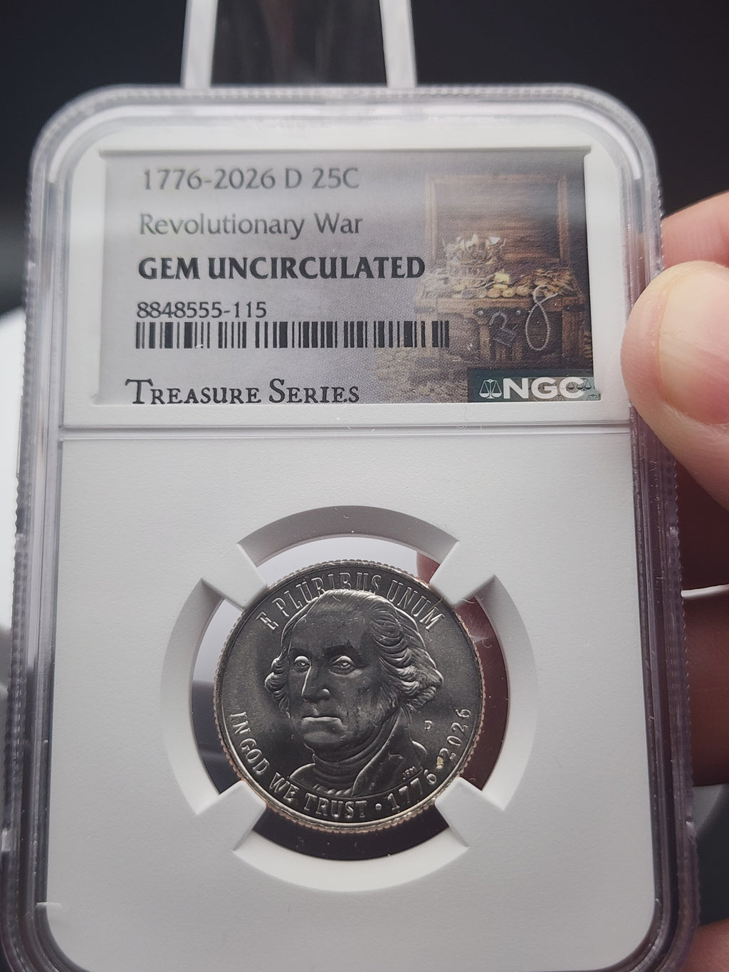 NGC GEM UNC Treasure Series 2026 U.S. Revolutionary War Quarter 25 Cents Coin