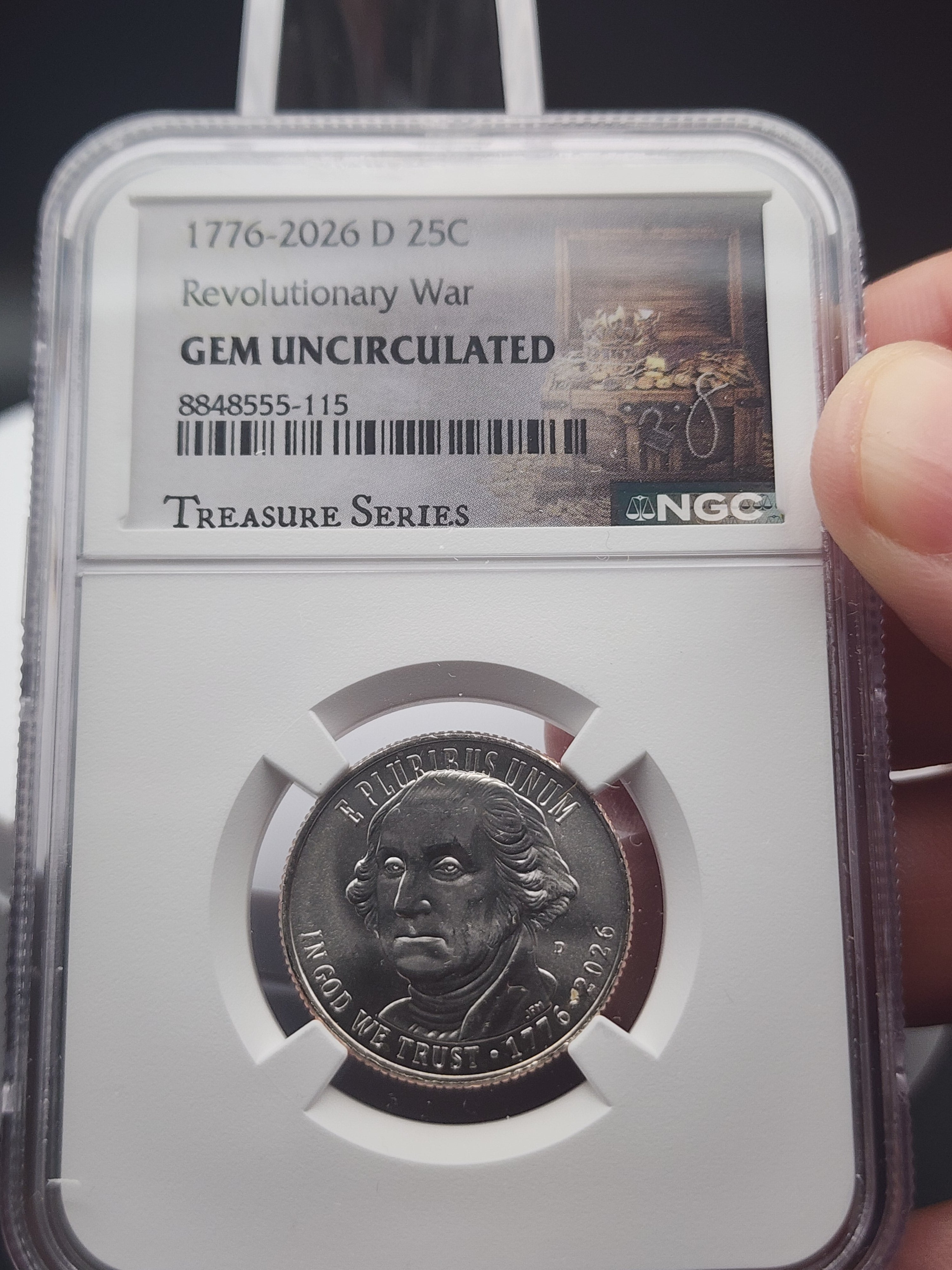 NGC GEM UNC Treasure Series 2026 U.S. Revolutionary War Quarter 25 Cents Coin