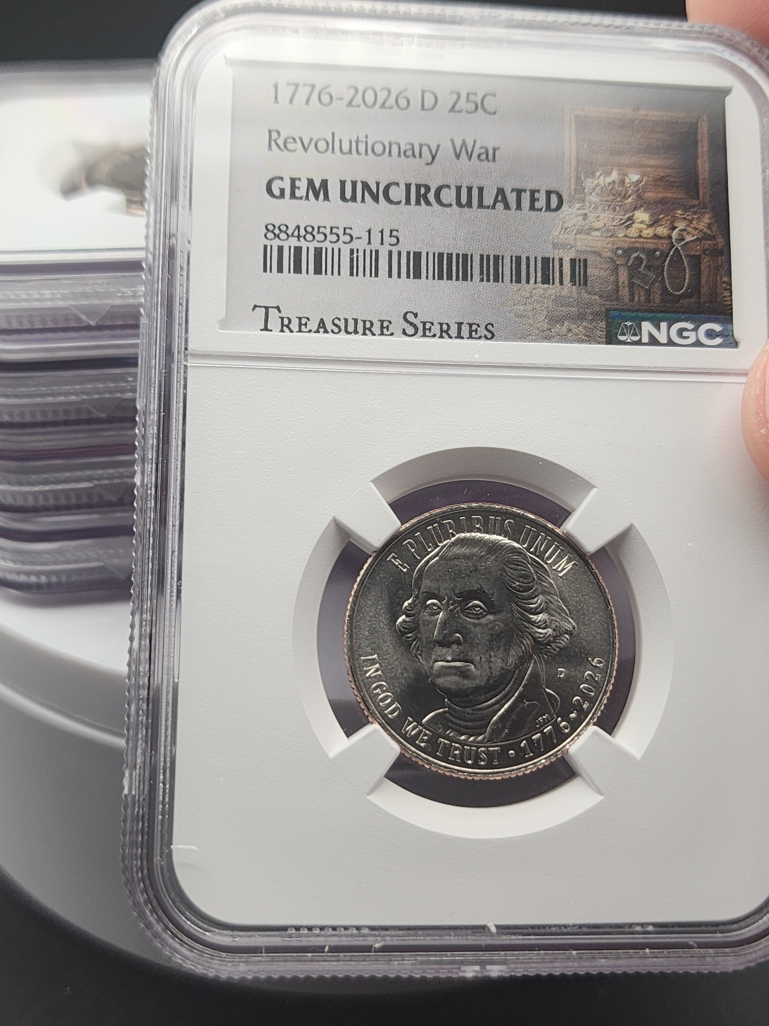 NGC GEM UNC Treasure Series 2026 U.S. Revolutionary War Quarter 25 Cents Coin