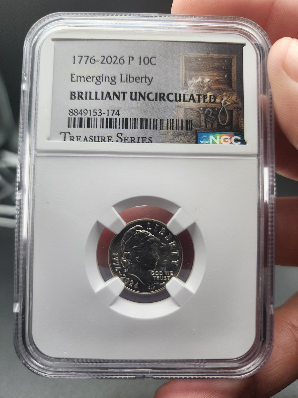 NGC GEM UNC 2026-P U.S. Emerging Liberty Dime 10 Cents Coin Treasure Series