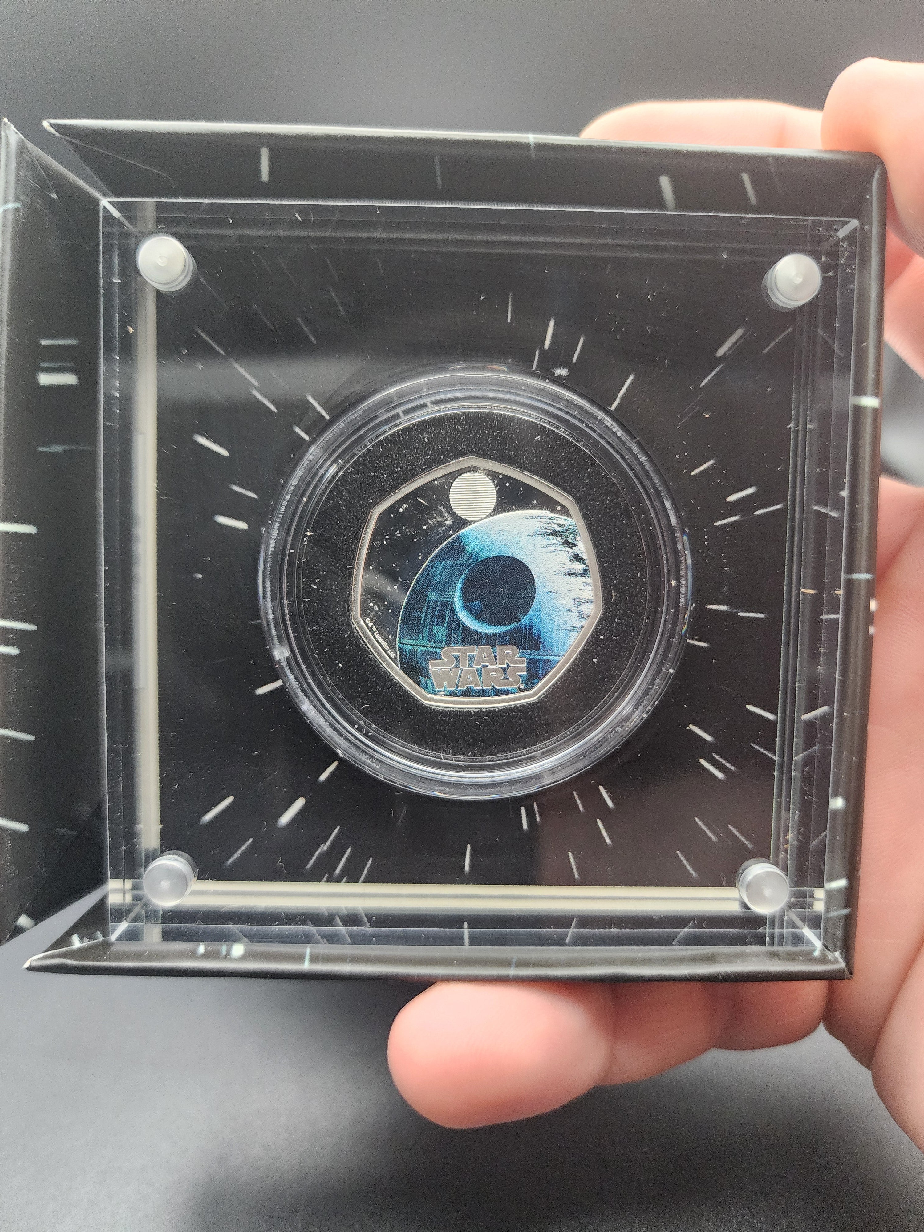 2024 50p Royal Mint Star Wars Death Star Silver Proof Coin in OGP