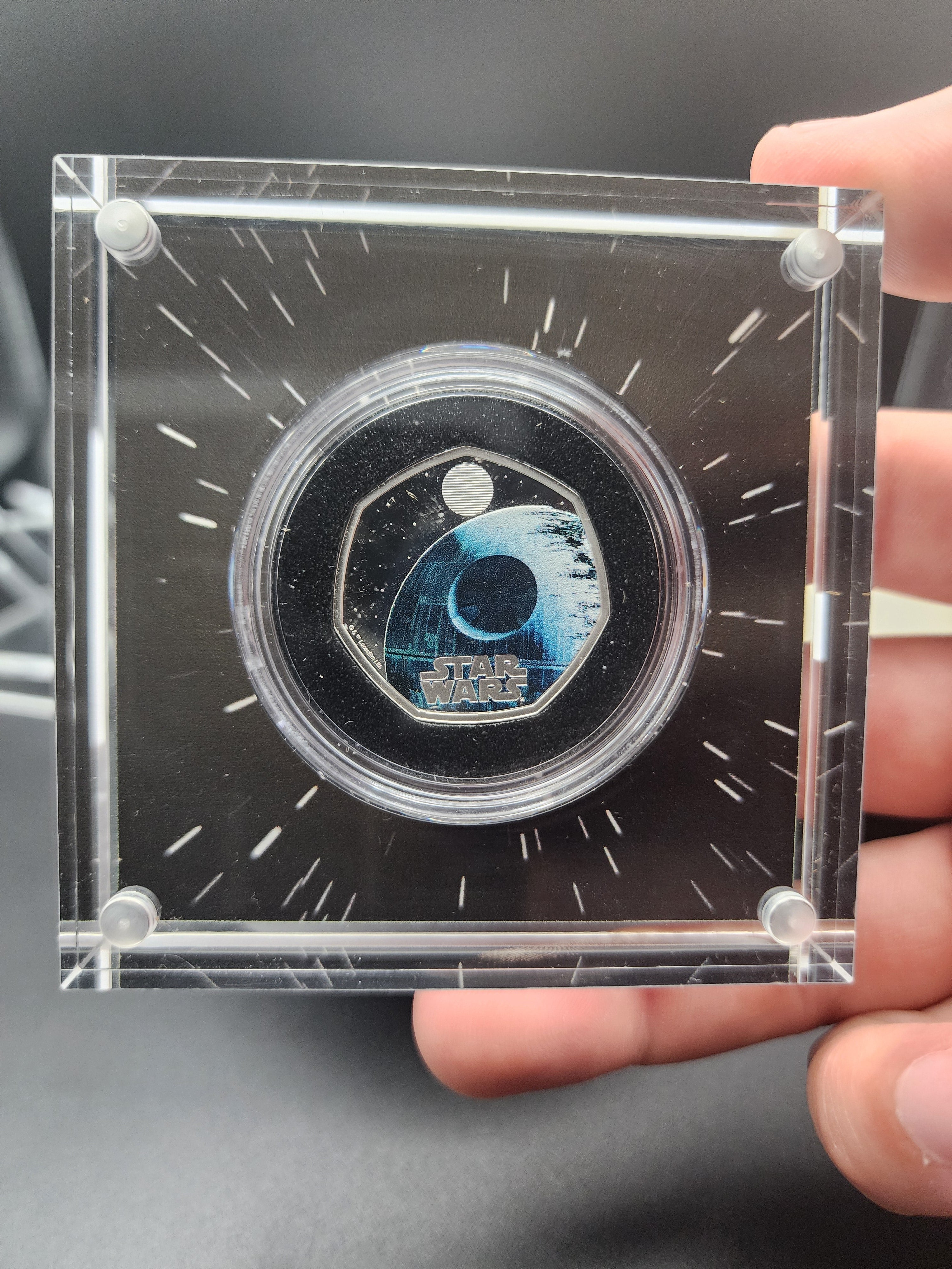 2024 50p Royal Mint Star Wars Death Star Silver Proof Coin in OGP