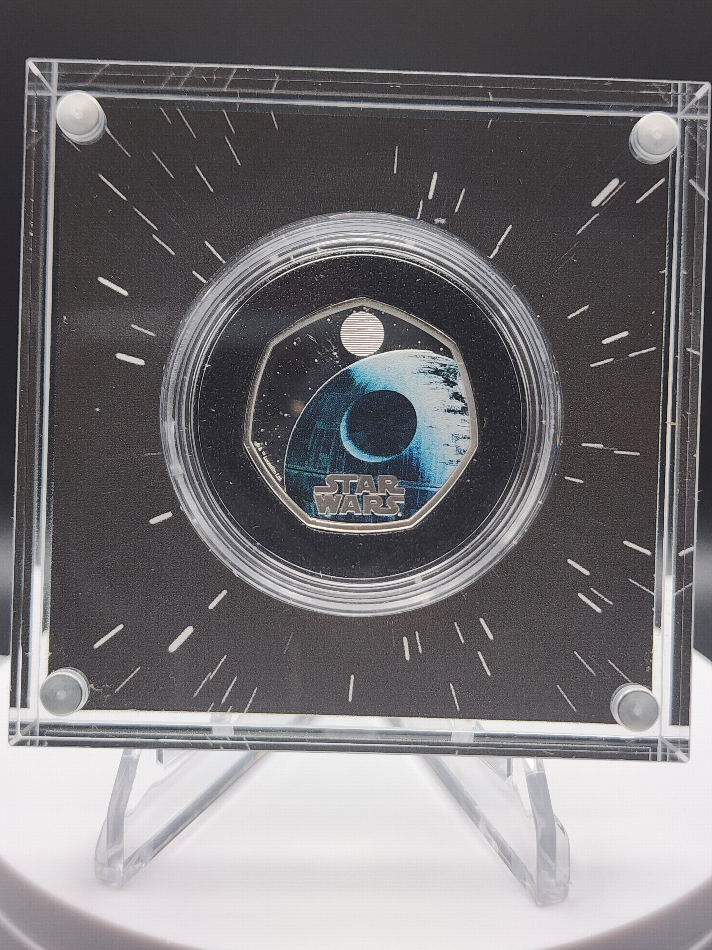 2024 50p Royal Mint Star Wars Death Star Silver Proof Coin in OGP
