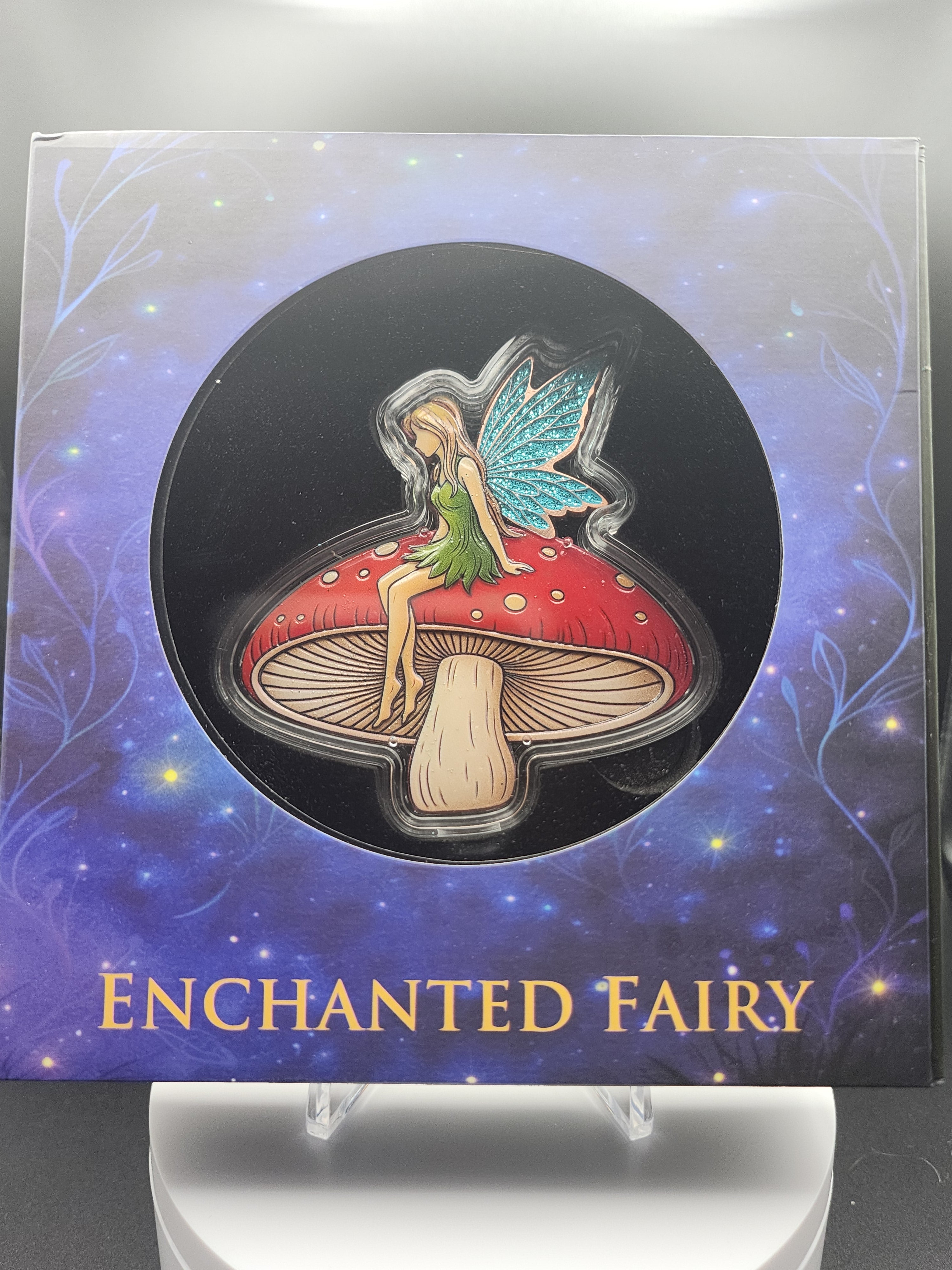 Enchanted Fairy 100g Shaped Colorized Copper Medal in Display Box Mintage 2500