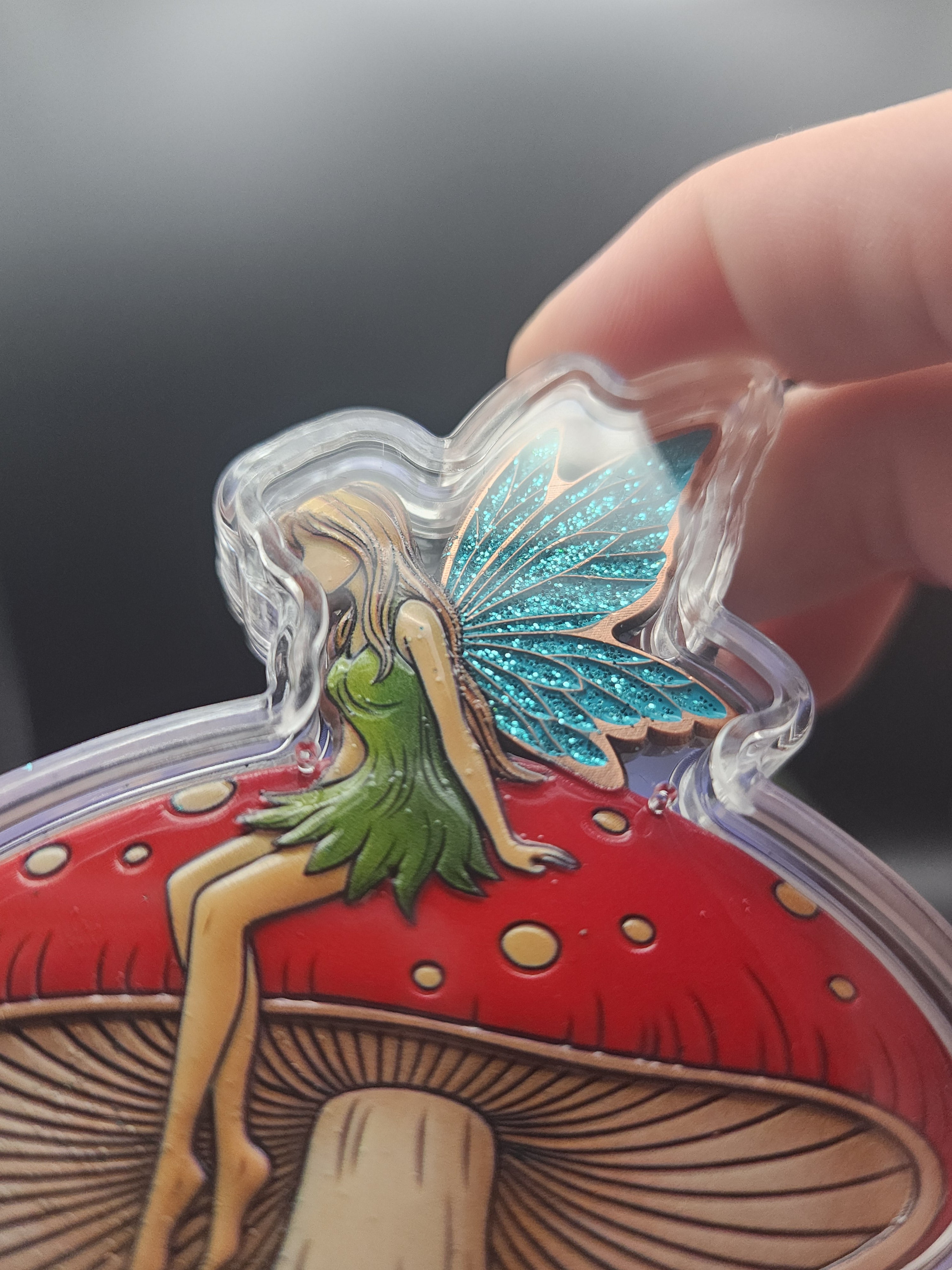 Enchanted Fairy 100g Shaped Colorized Copper Medal in Display Box Mintage 2500