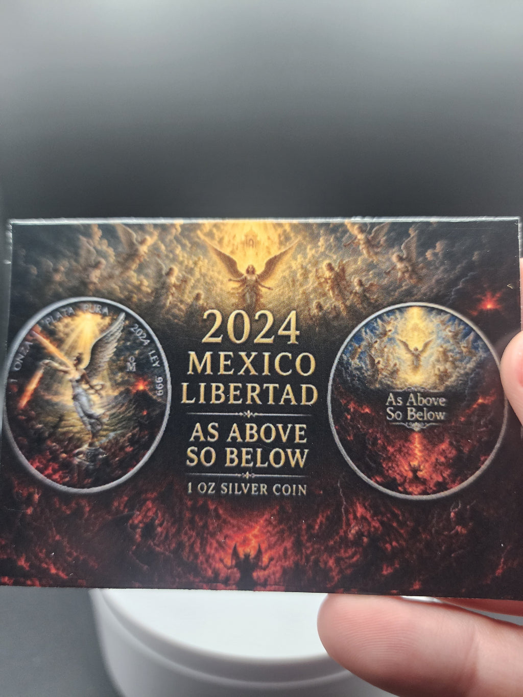 2024 Libertad As Above So Below Edition 1 oz Silver Colorized Coin Mintage 185