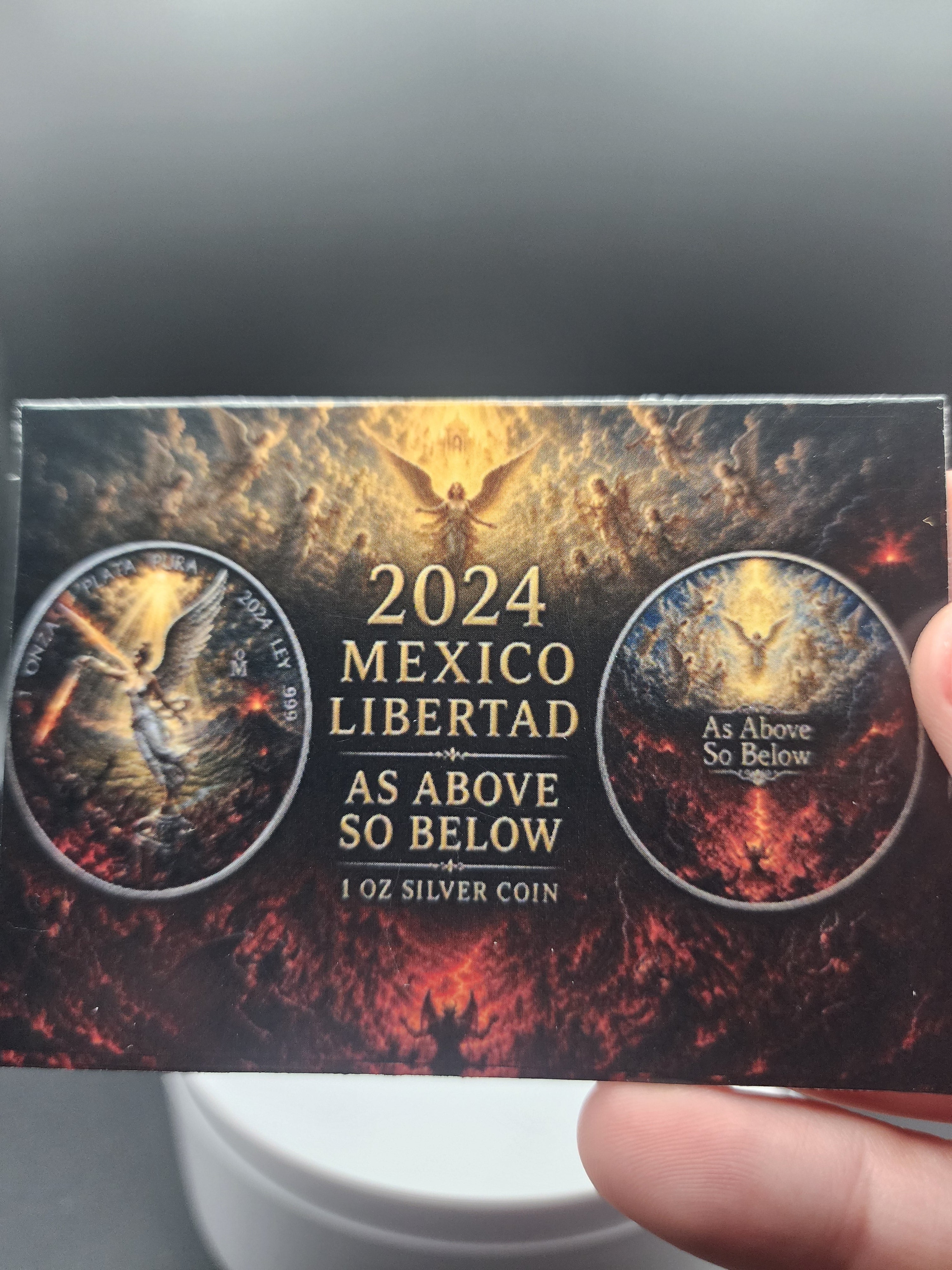 2024 Libertad As Above So Below Edition 1 oz Silver Colorized Coin Mintage 185