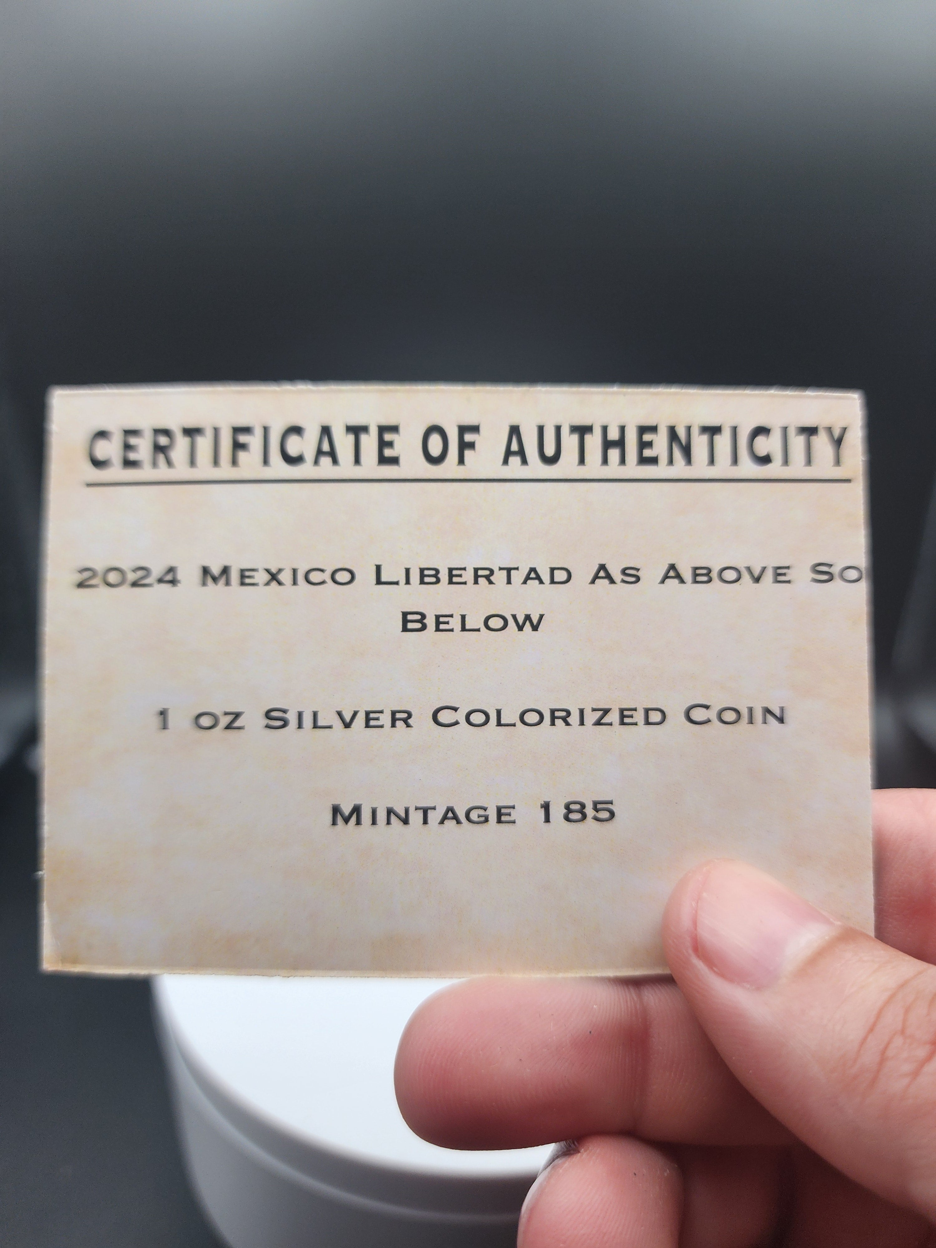 2024 Libertad As Above So Below Edition 1 oz Silver Colorized Coin Mintage 185