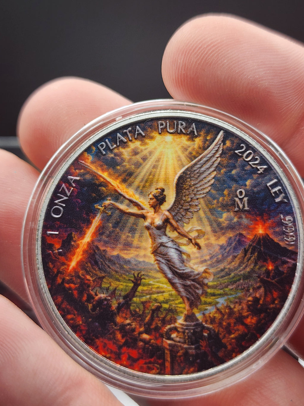 2024 Libertad As Above So Below Edition 1 oz Silver Colorized Coin Mintage 185