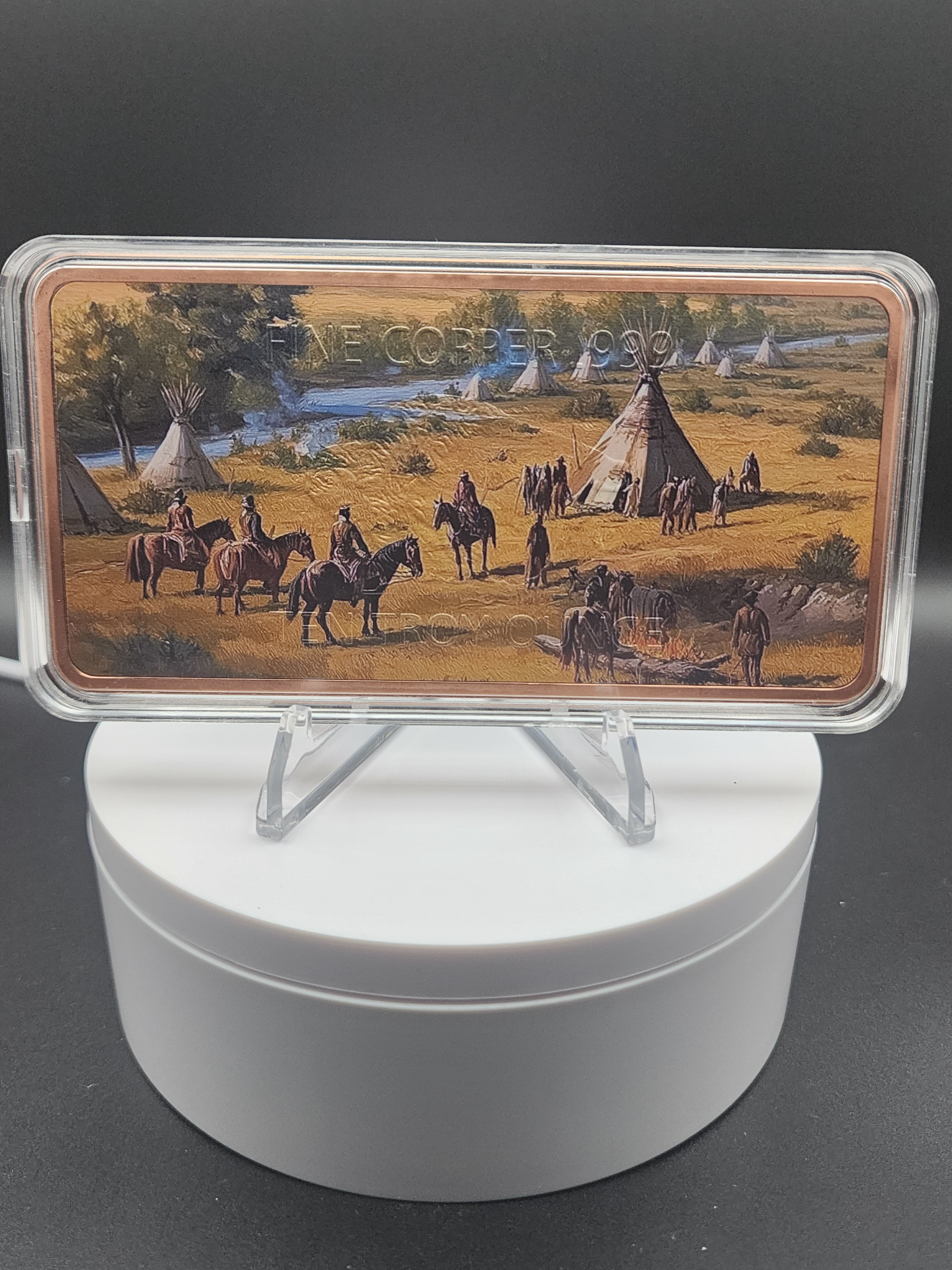 10oz .999 ADVP Copper Bullion Bar The Great White Buffalo Bar