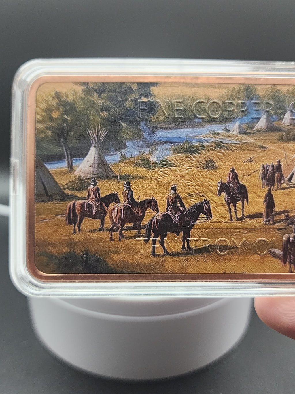 10oz .999 ADVP Copper Bullion Bar The Great White Buffalo Bar