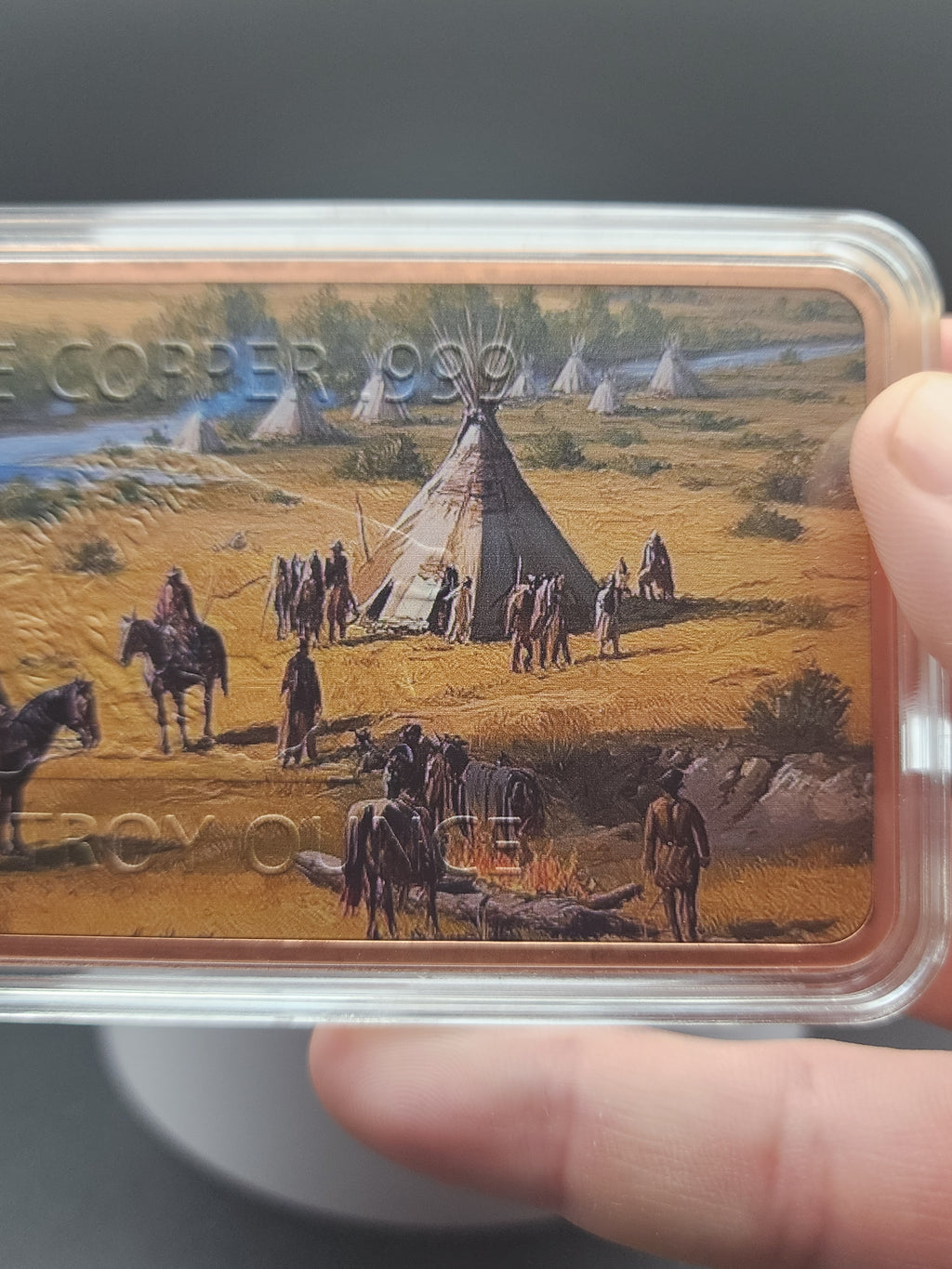 10oz .999 ADVP Copper Bullion Bar The Great White Buffalo Bar