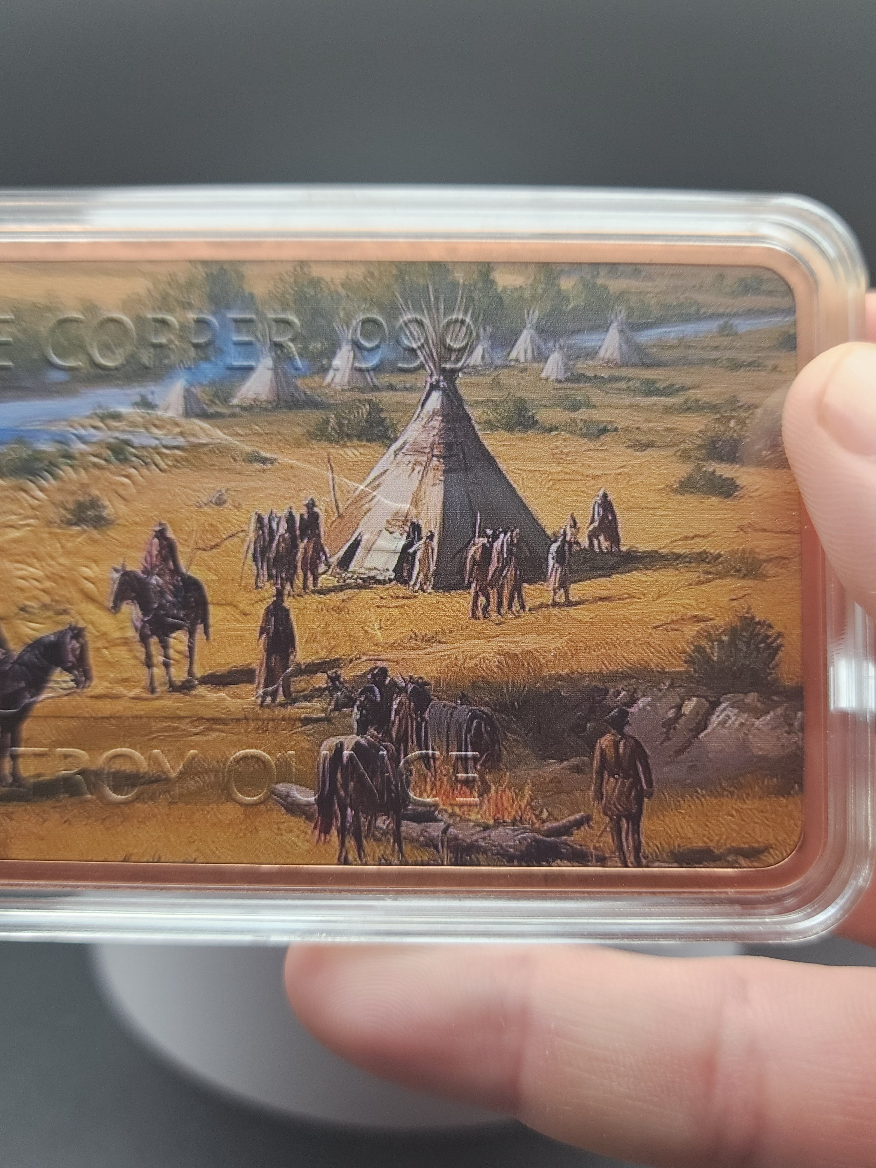 10oz .999 ADVP Copper Bullion Bar The Great White Buffalo Bar