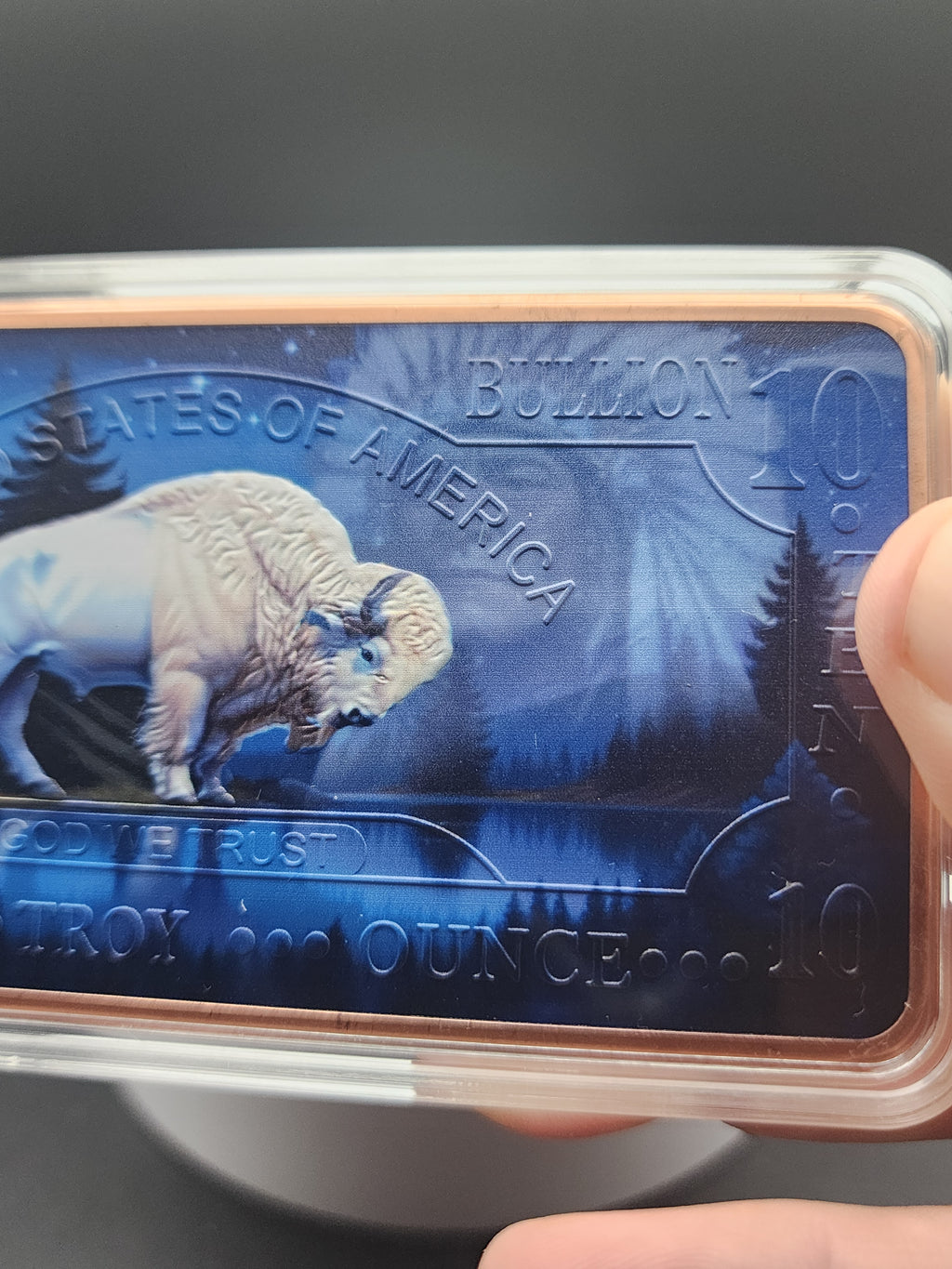 10oz .999 ADVP Copper Bullion Bar The Great White Buffalo Bar