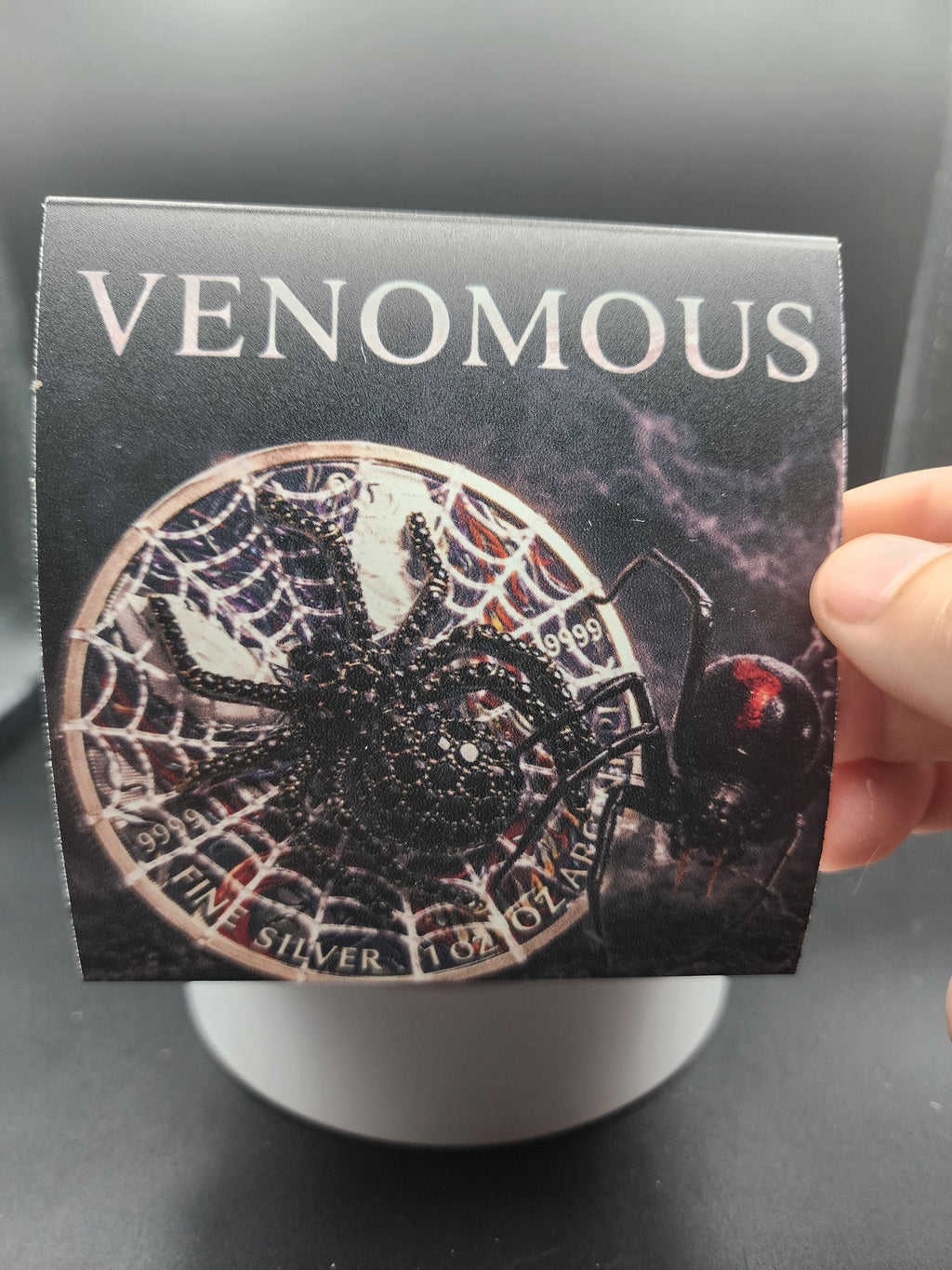 2013 Canadian Maple Venomous Edition Venom w/ Crystal Spider 1oz Silver Coin 199