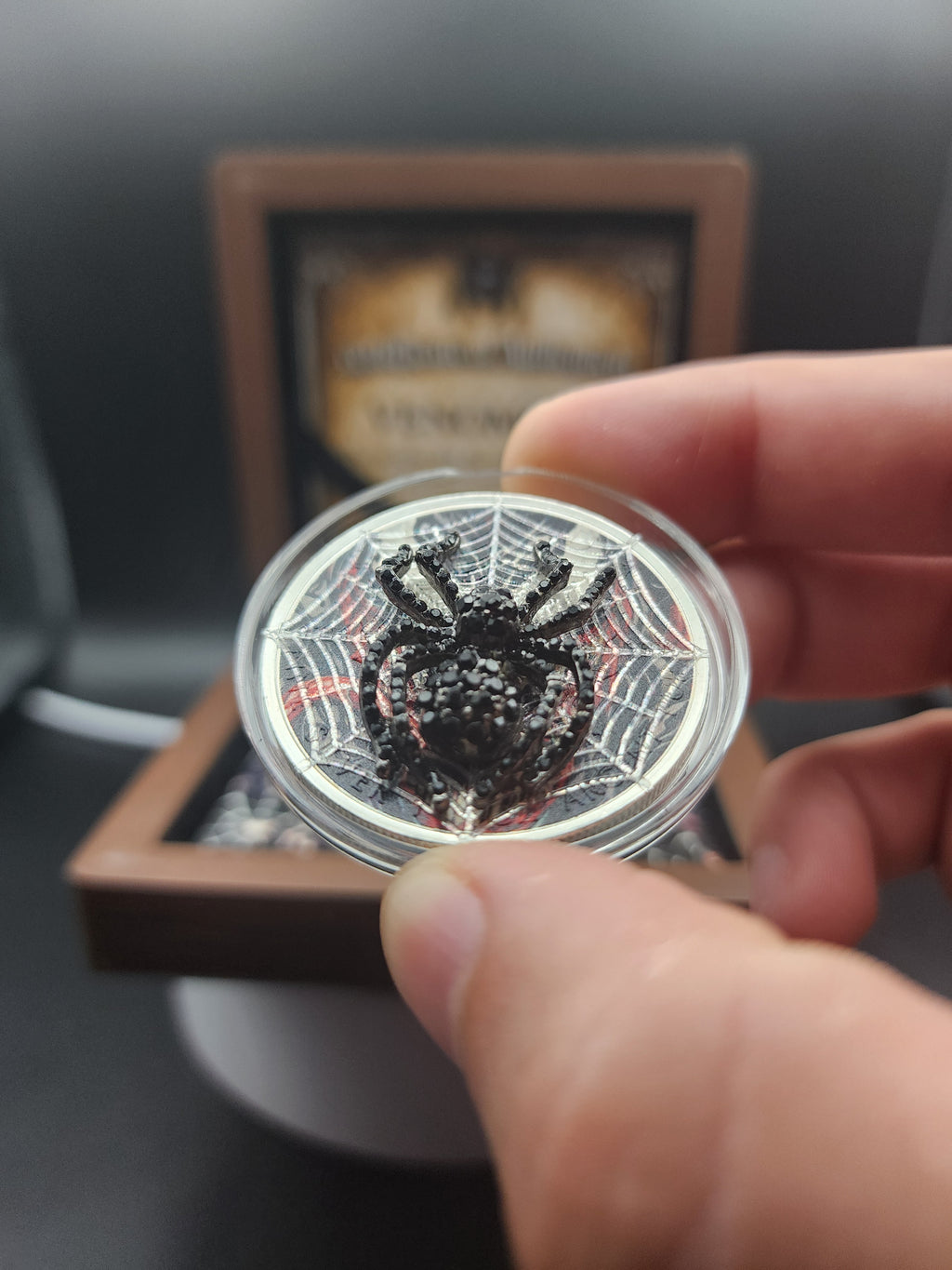 2013 Canadian Maple Venomous Edition Venom w/ Crystal Spider 1oz Silver Coin 199
