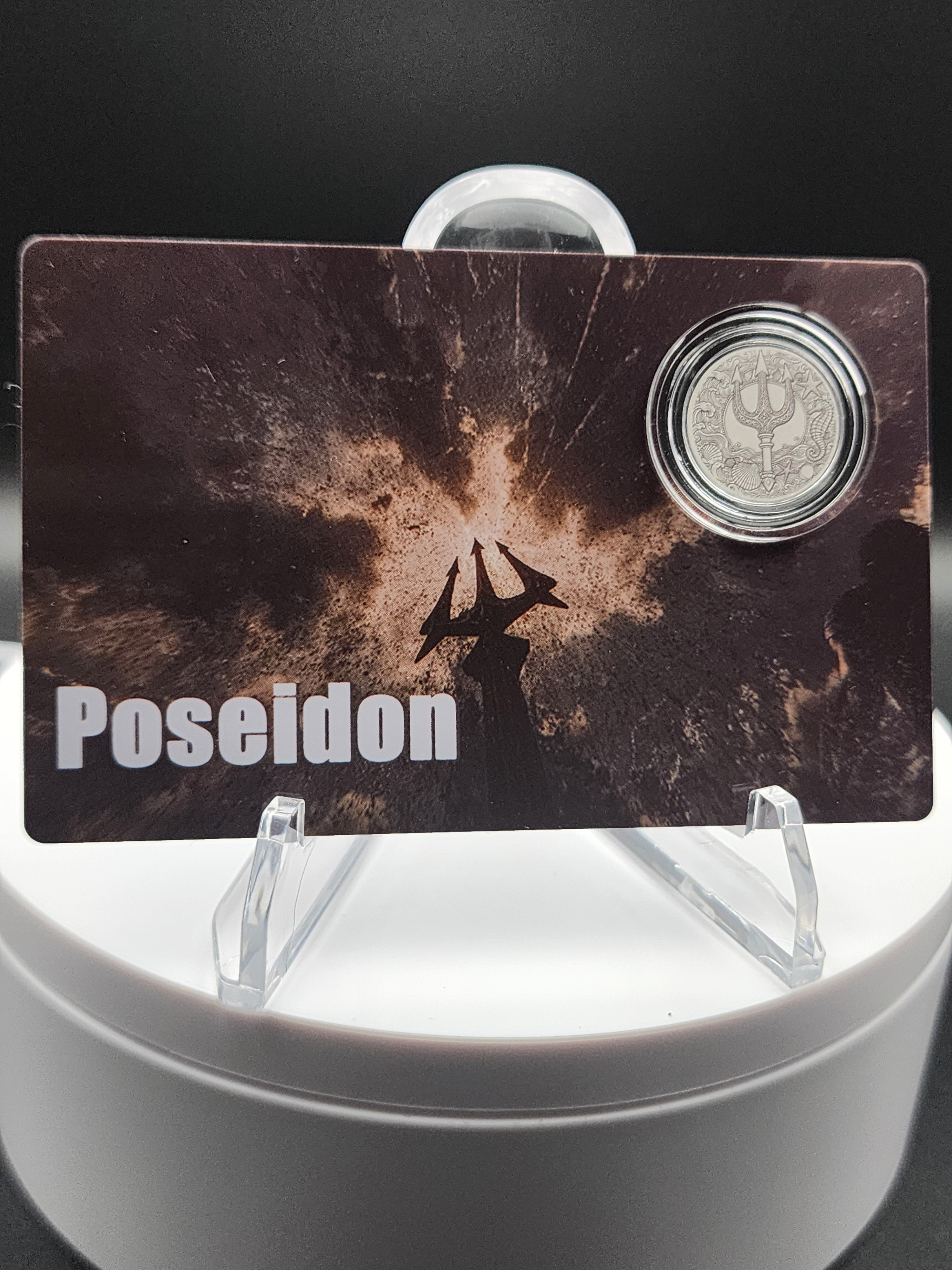 POSEIDON 1/1000 Oz Silver Coin in Card 1$ Liberia 2026