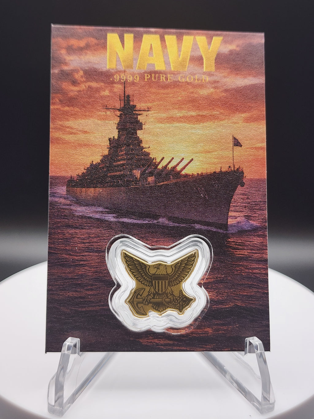 2026 U.S. Navy 1/1000 Gold in Card .9999 Gold