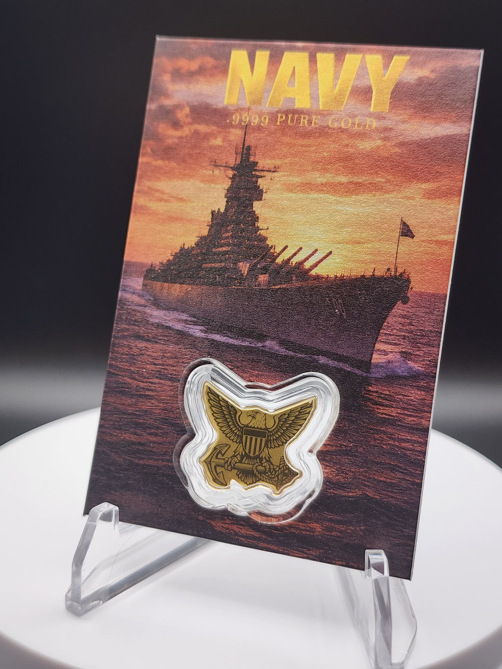 2026 U.S. Navy 1/1000 Gold in Card .9999 Gold