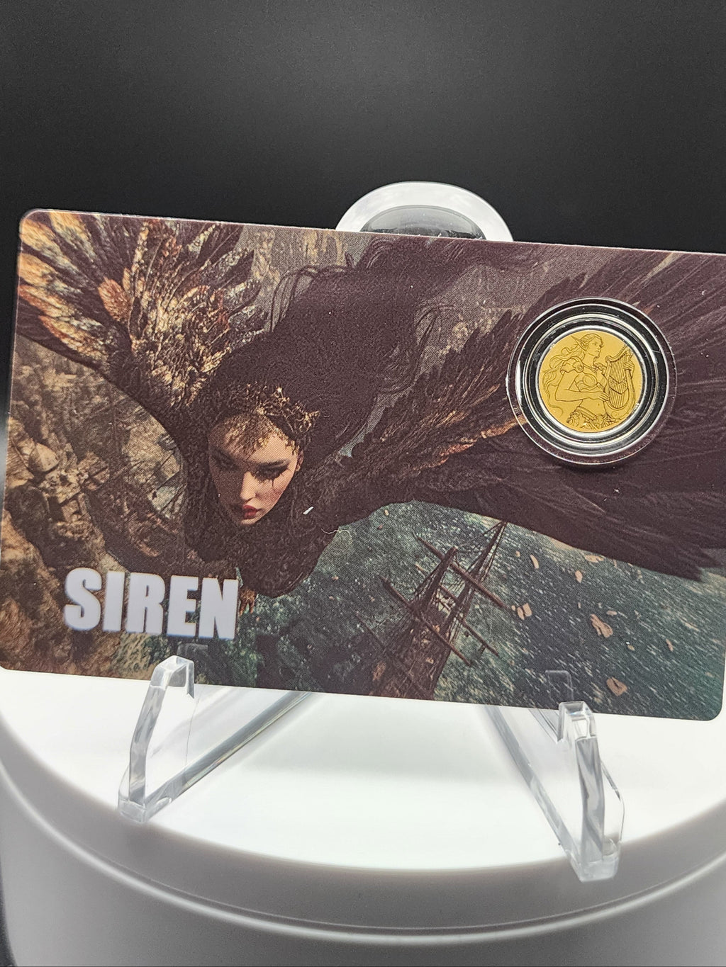 2026 Liberia Siren 1/1000 oz .9999 Gold Coin in Card