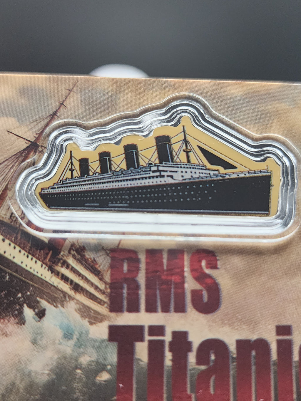 2026 Liberia RMS Titanic Shaped 1/1000 oz .9999 Gold Coin in Card