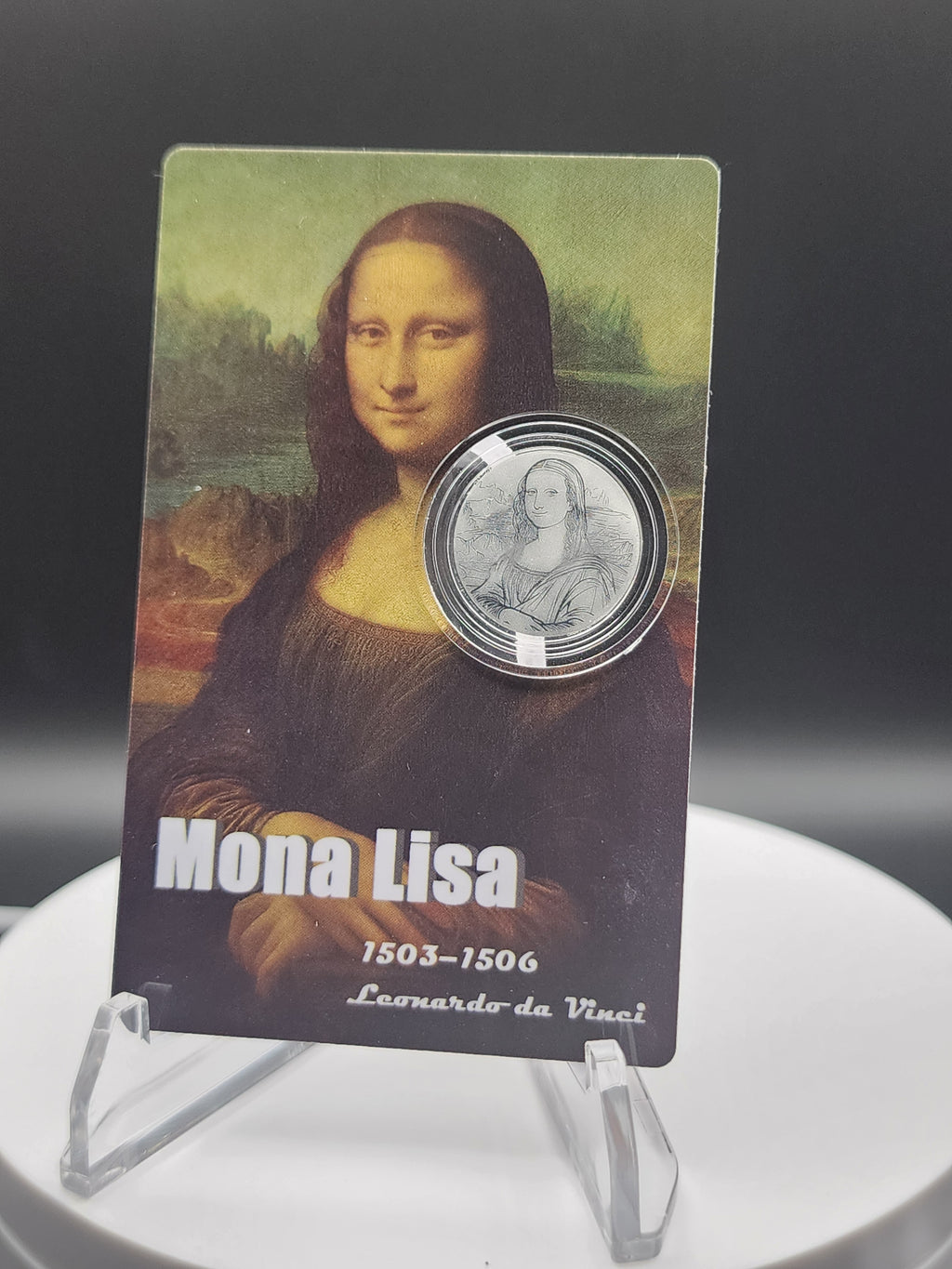 MONA LISA 1/500 Oz Silver Coin in Card 1$ Liberia 2026
