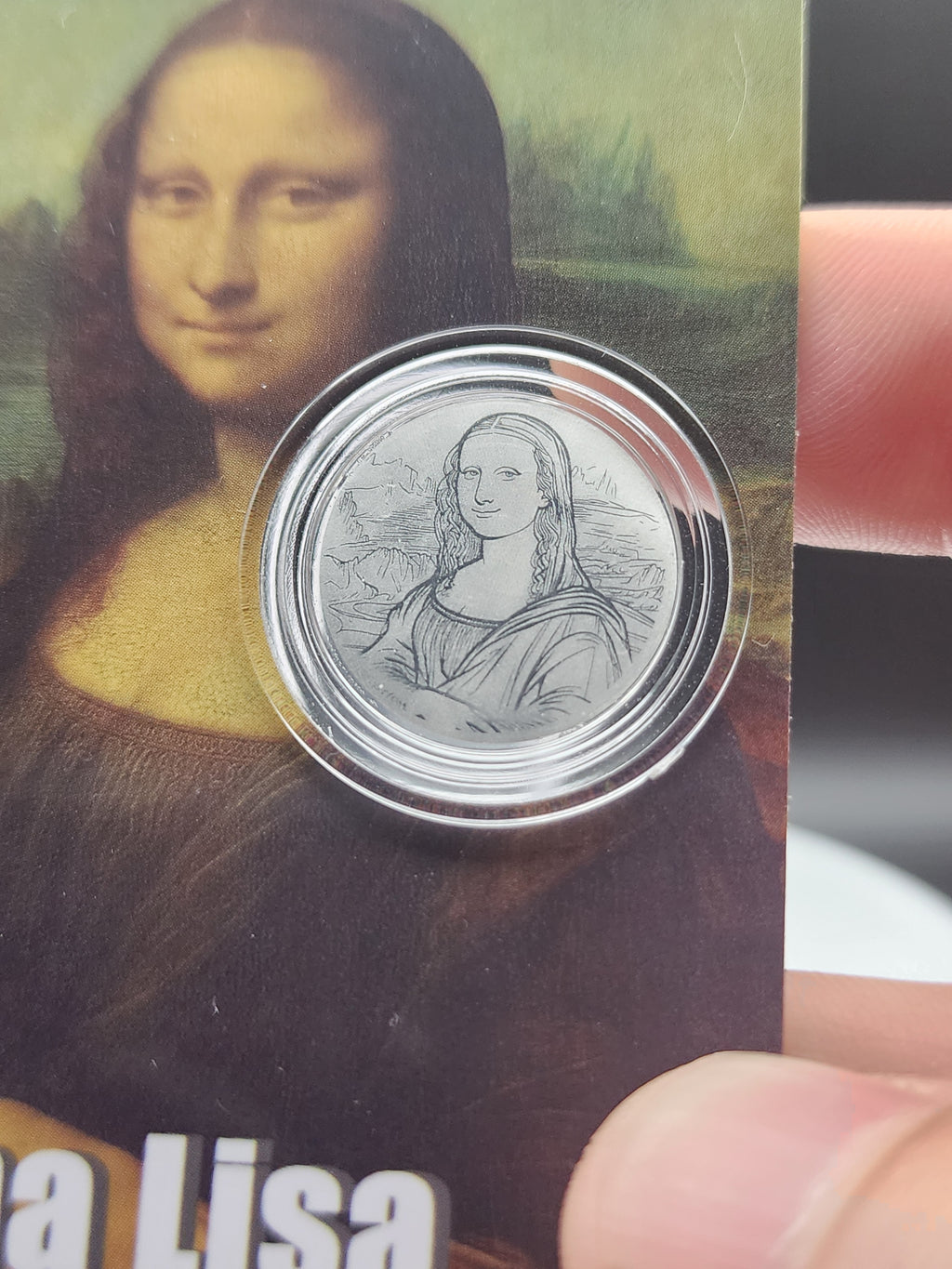 MONA LISA 1/500 Oz Silver Coin in Card 1$ Liberia 2026