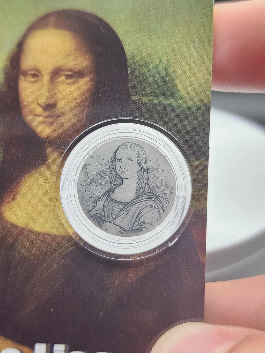MONA LISA 1/500 Oz Silver Coin in Card 1$ Liberia 2026