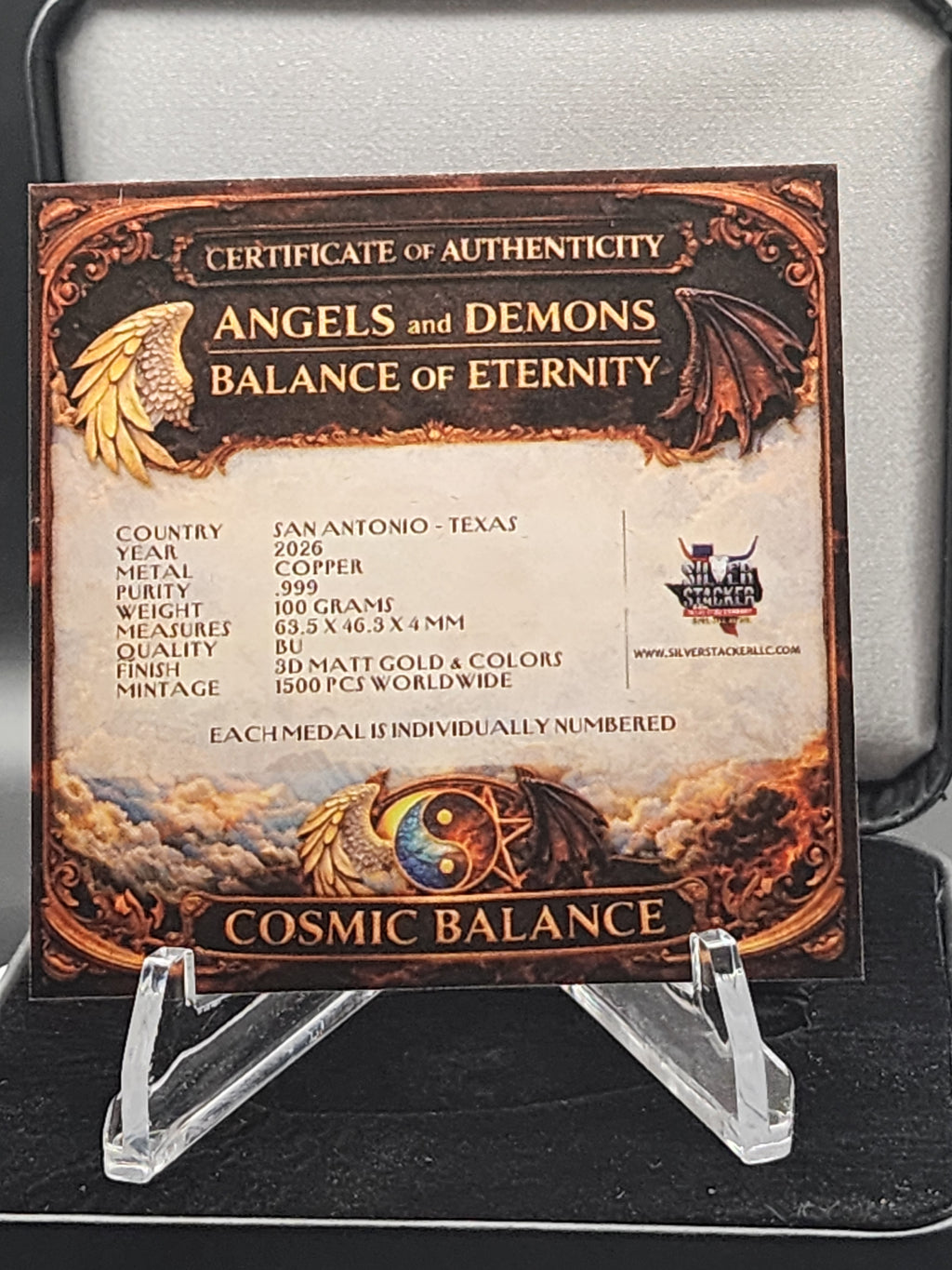 Angels and Demons Balance of Eternity 100g Copper Medal