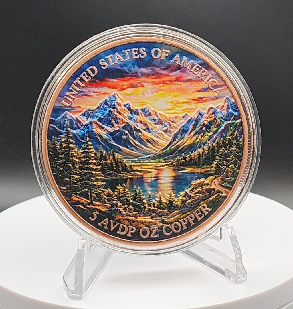 America the Beautiful Hi-Relief 5oz Copper Round