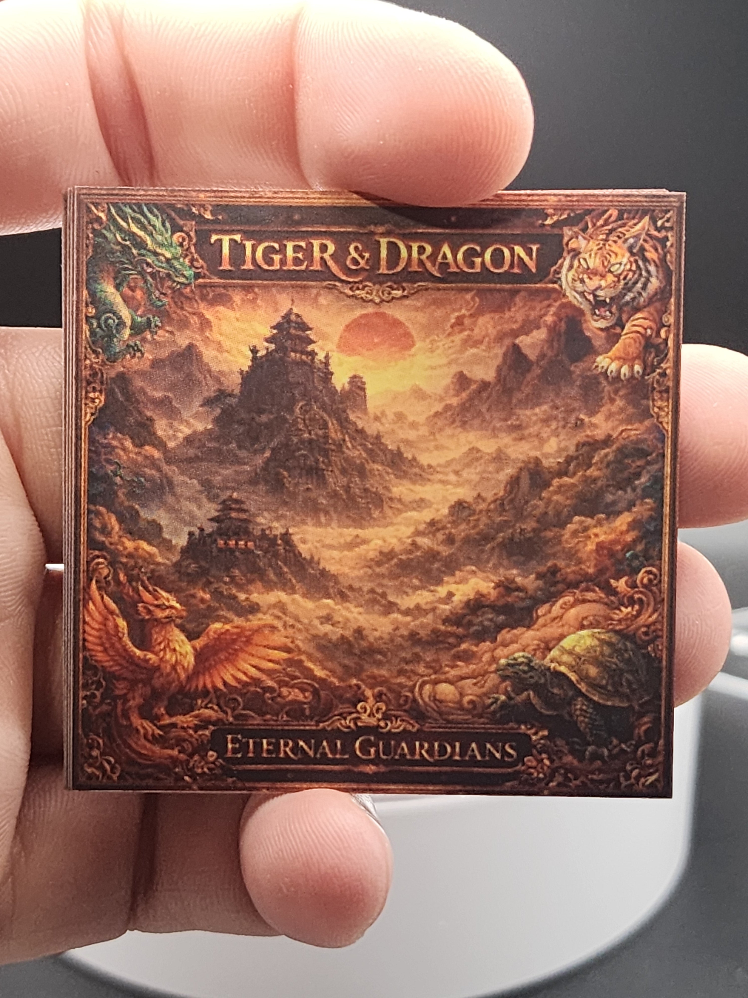 HoboCoins Exclusive Eternal Guardians - Tiger & Dragon 5 oz Copper Bar Mintage 500