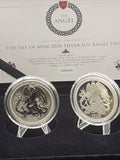2026 Isle of Man Angel Reverse Proof 2 x 1 oz Silver Coin Set