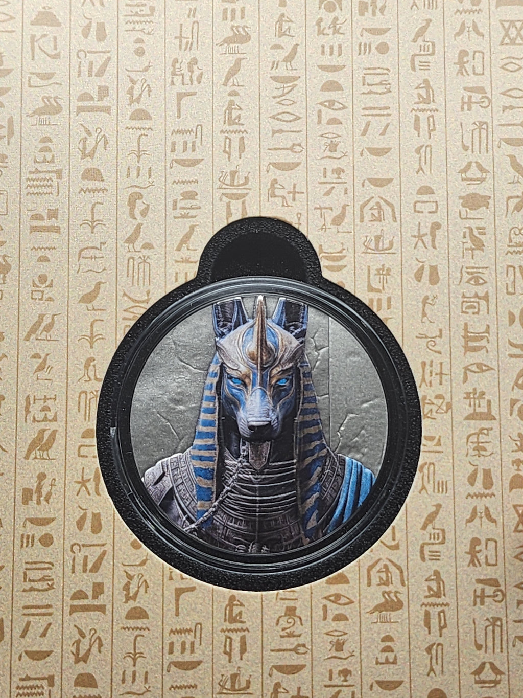 2026 Liberia Egyptian Heritage Anubis Antiqued UHR 1 oz Silver Coin
