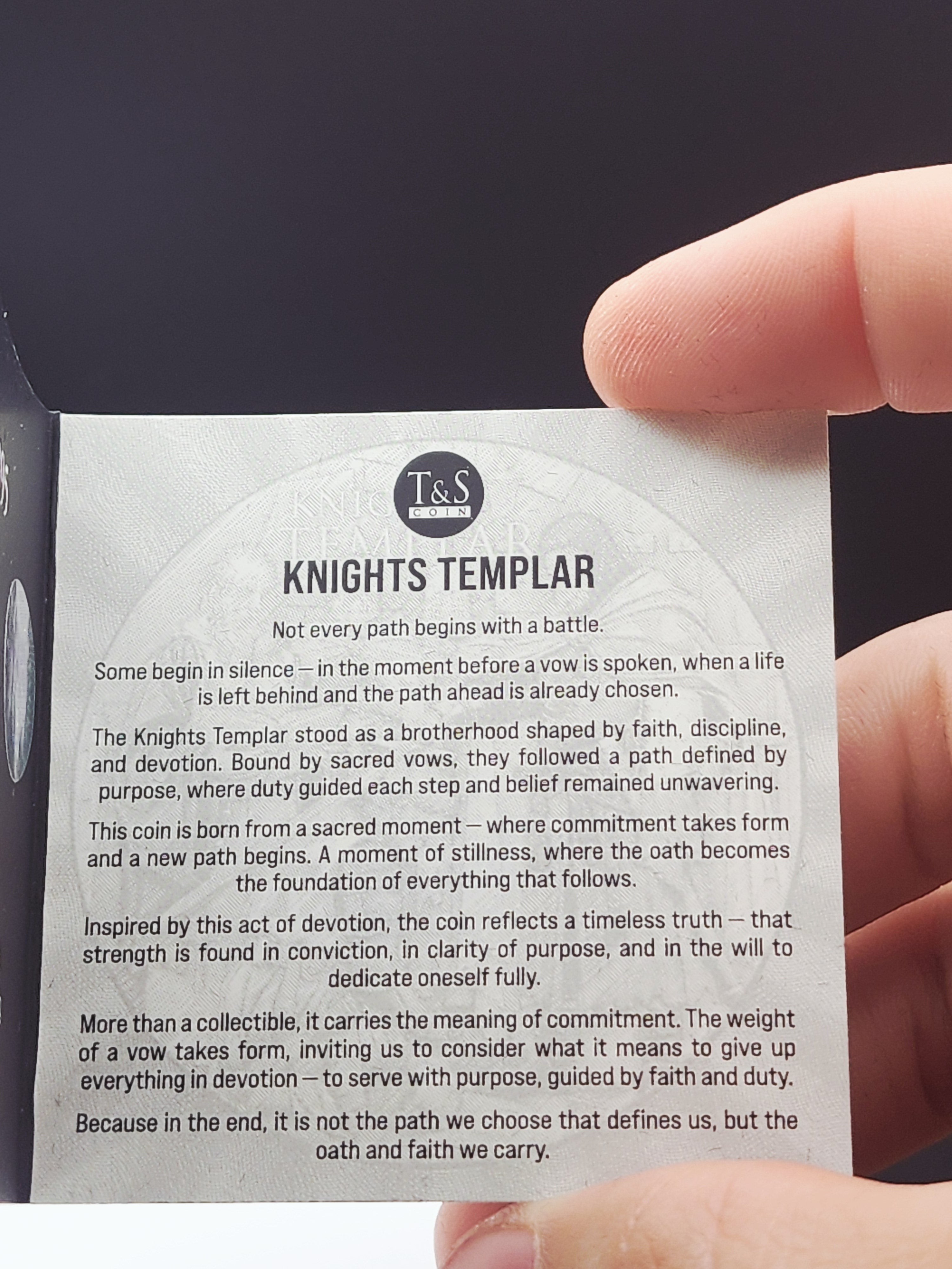 T&S Coin 2026 Niue Knights Templar 2 oz Silver Coin