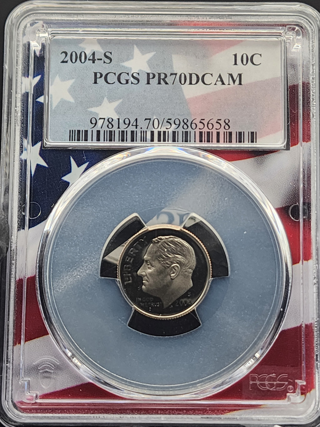 2004-S Roosevelt Dime PCGS PR70DCAM